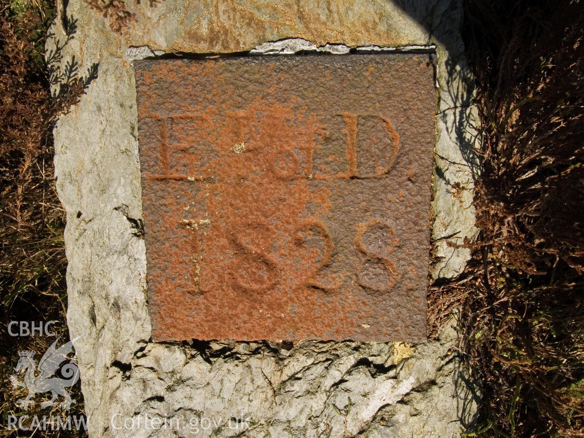 view of cast-iron plate.