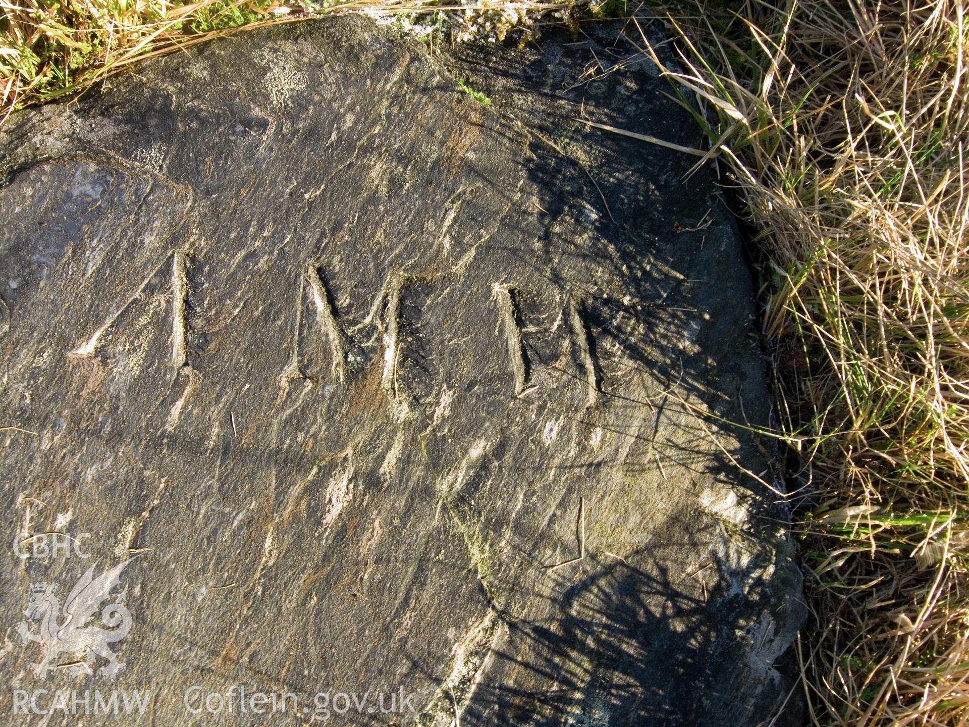 view of engraved monogram.