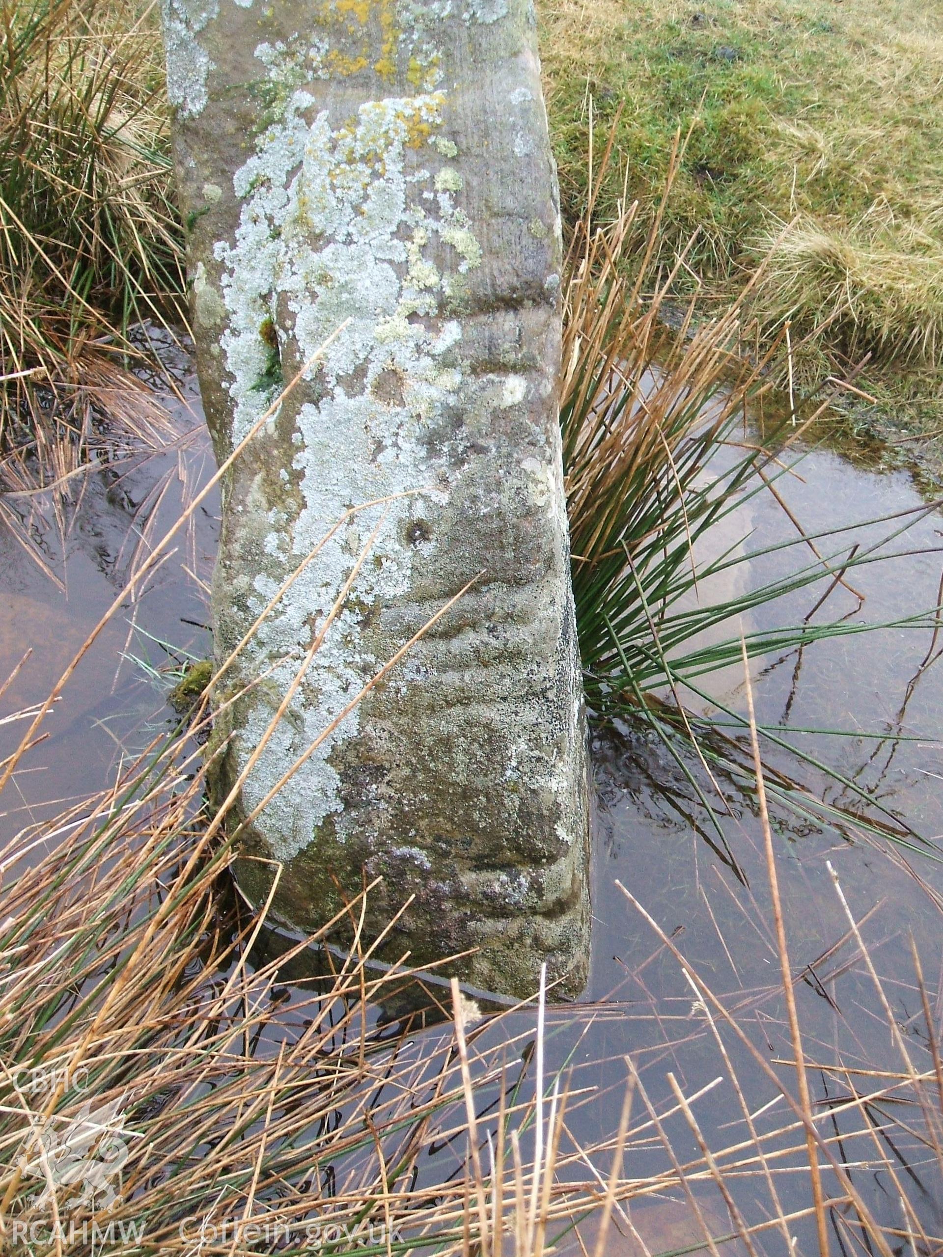 Digital colour photograph of a shooting stand at Cefn yr Ystrad taken on 10/03/2009 by B. Britton during the Mynydd Llangynidr Upland Survey undertaken by ArchaeoPhysica.