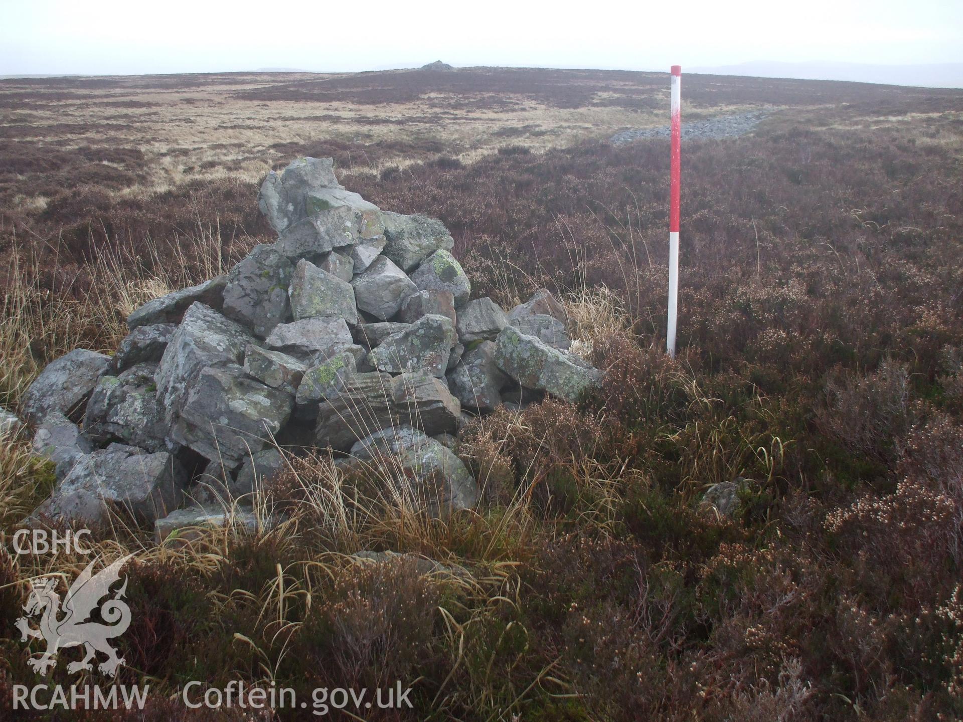 Digital colour photograph of a workers hut at Mynydd Llangynidr west taken on 19/12/2008 by N. Paveley during the Mynydd Llangynidr Upland Survey undertaken by ArchaeoPhysica.