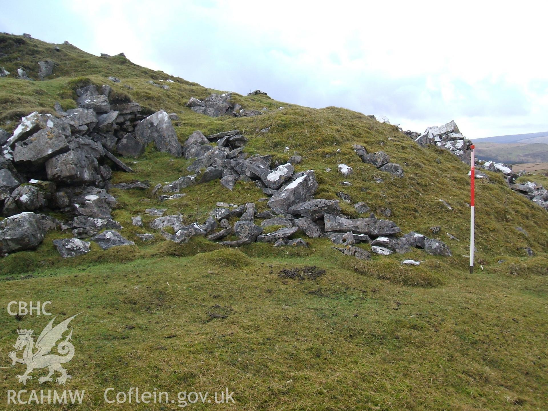 Digital colour photograph of a lime kiln at Mynydd Llangynidr west taken on 23/01/2009 by B. Britton during the Mynydd Llangynidr Upland Survey undertaken by ArchaeoPhysica.