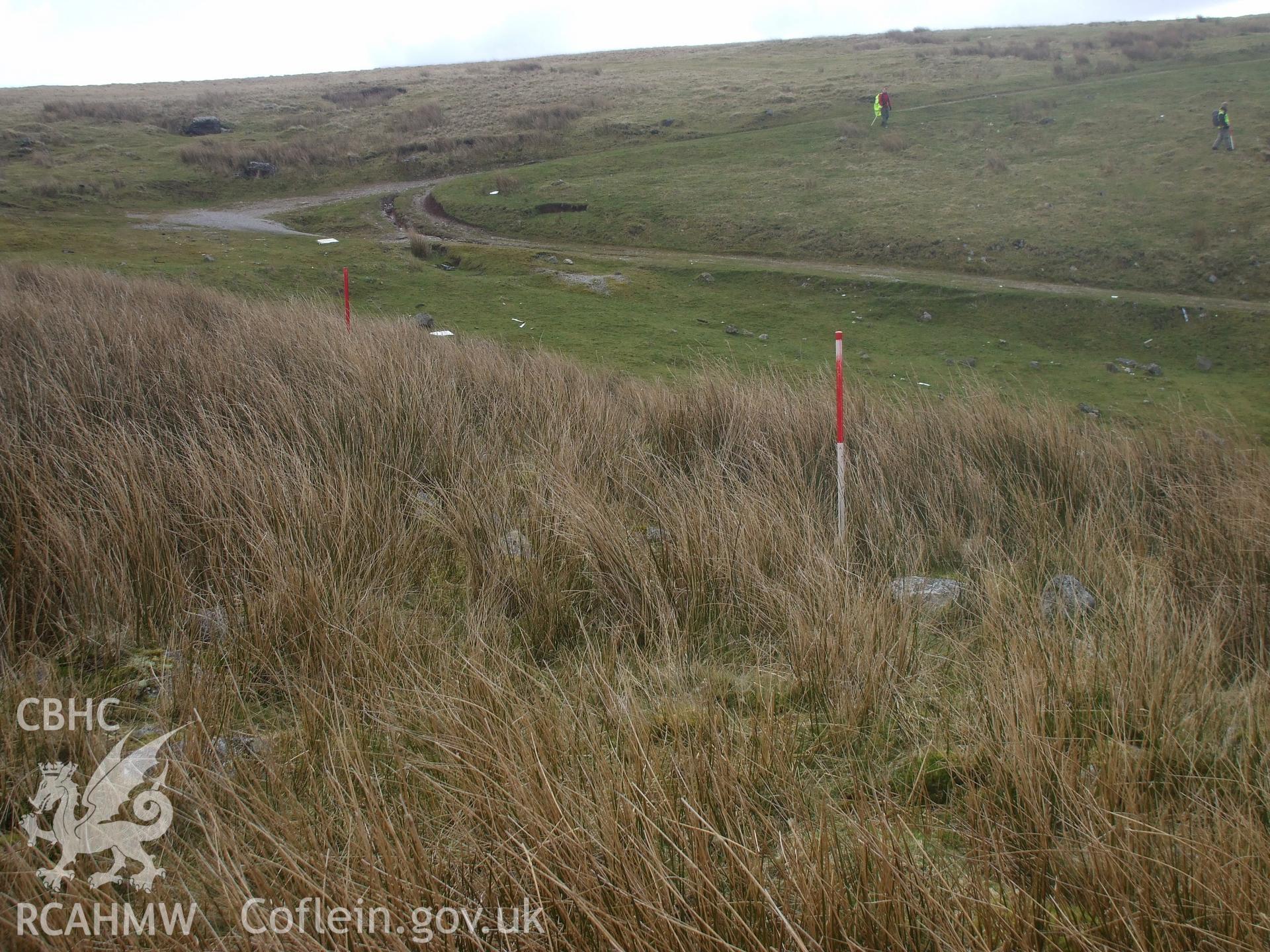 Digital colour photograph of Dyffryn Clawnon wall taken on 27/02/2008 by A.C.K. Roseveare during the Mynydd Llangynidr Upland Survey undertaken by ArchaeoPhysica.