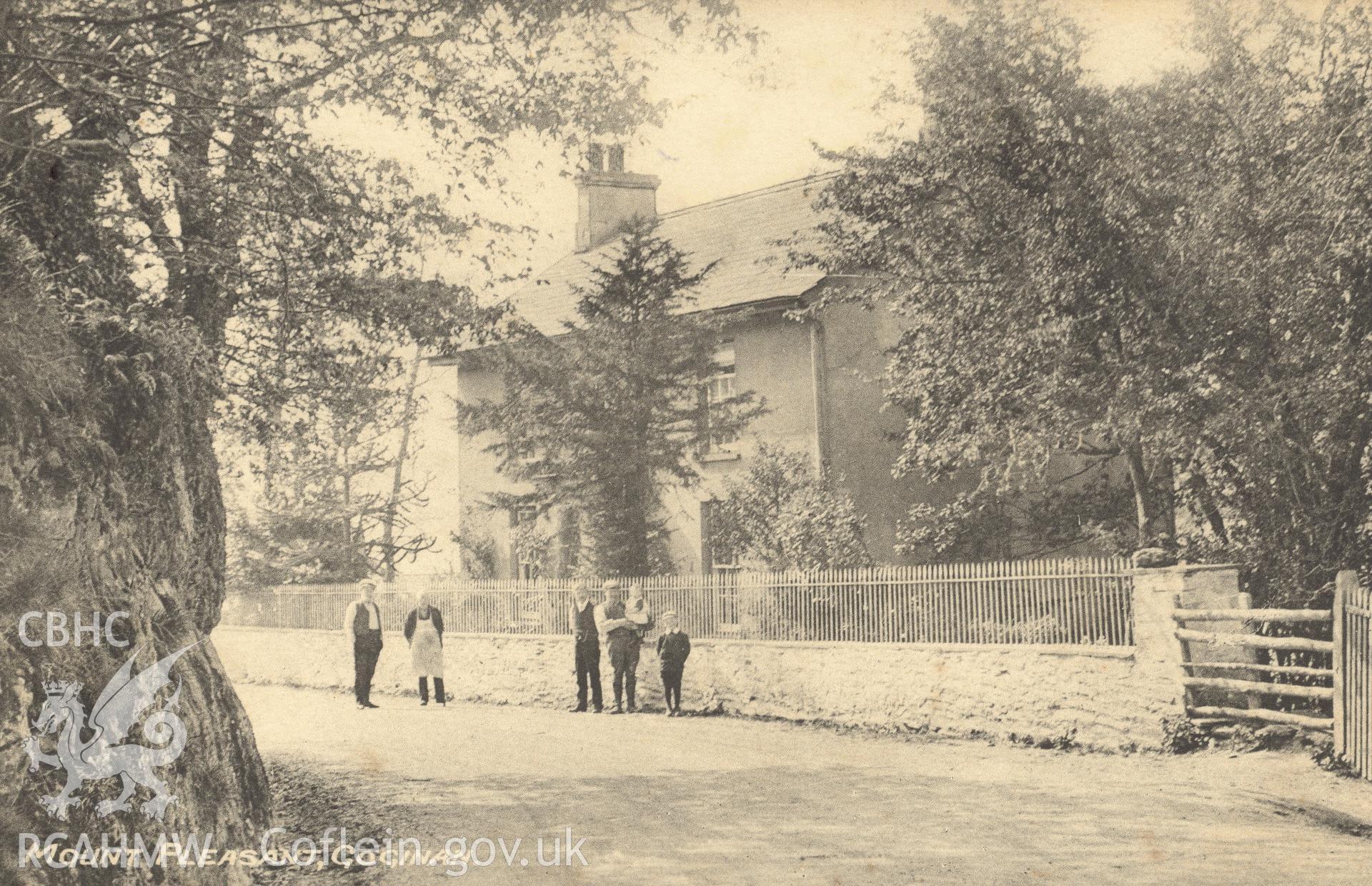 Digitised postcard image of Mount Pleasant, Goginan, E.Geo, Crudge, Pontrhydygroes. Produced by Parks and Gardens Data Services, from an original item in the Peter Davis Collection at Parks and Gardens UK. We hold only web-resolution images of this collection, suitable for viewing on screen and for research purposes only. We do not hold the original images, or publication quality scans.