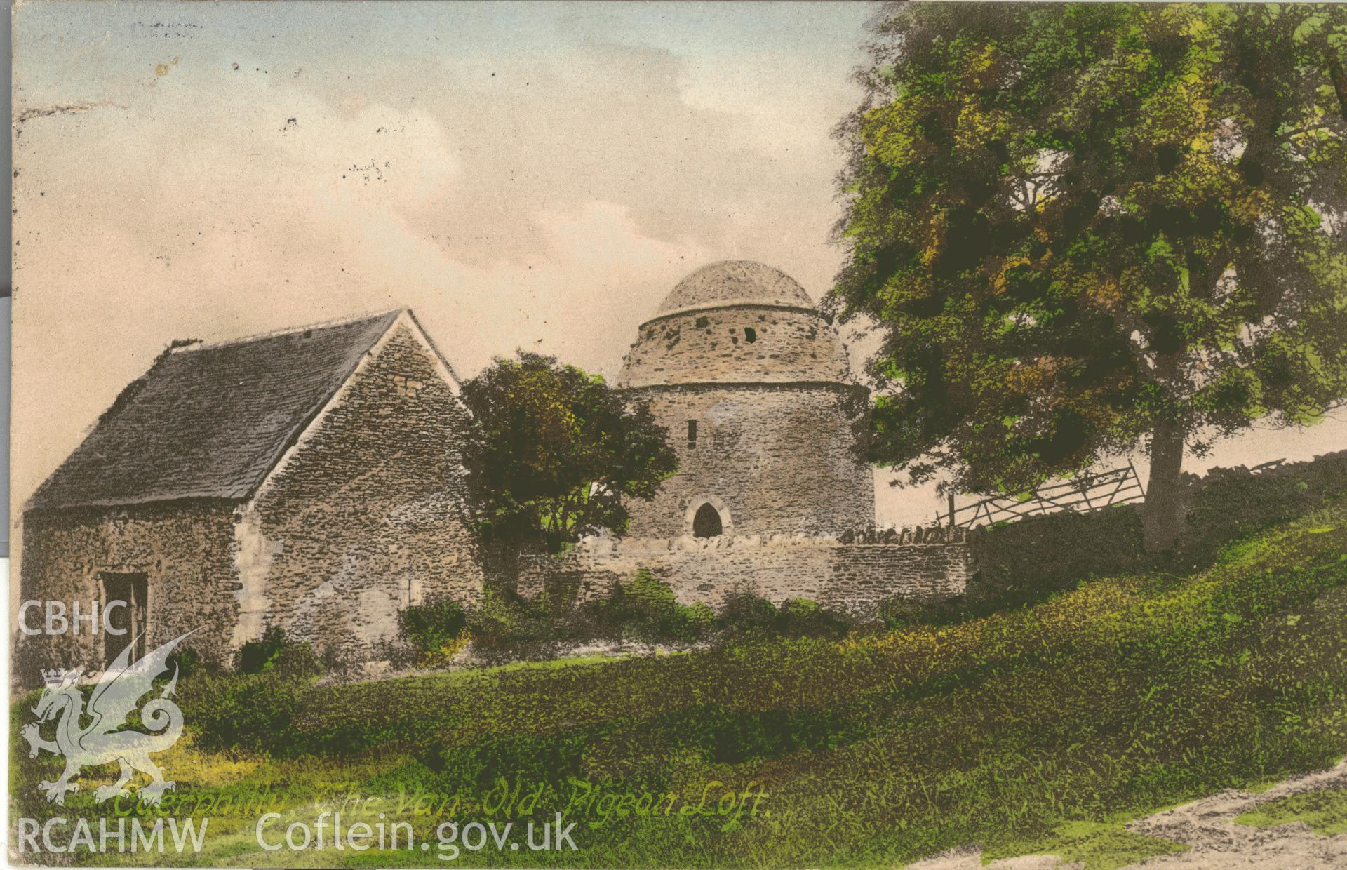 Digitised postcard image of the Dovecot, Van, Frith's Series. Produced by Parks and Gardens Data Services, from an original item in the Peter Davis Collection at Parks and Gardens UK. We hold only web-resolution images of this collection, suitable for viewing on screen and for research purposes only. We do not hold the original images, or publication quality scans.