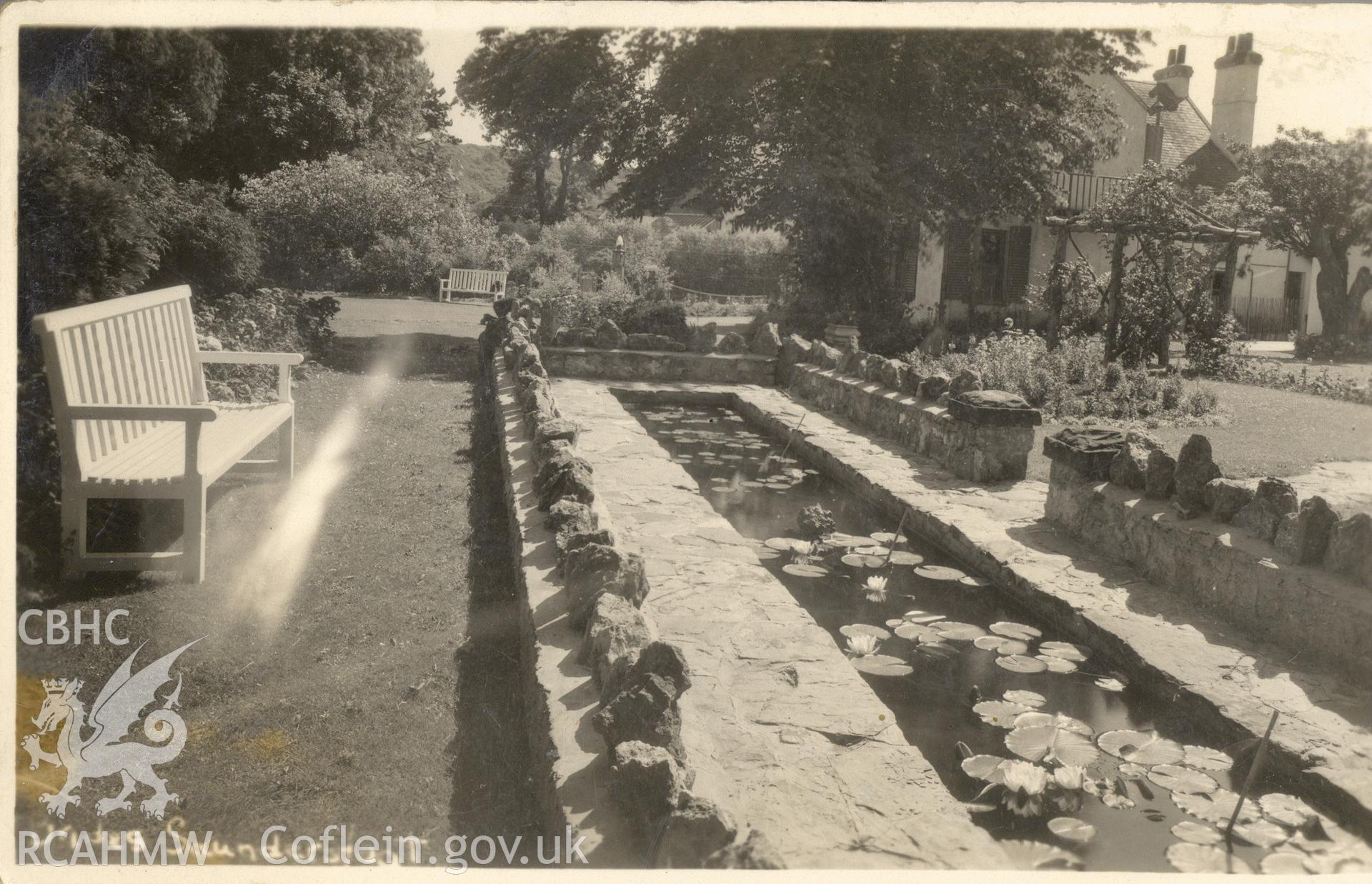 Digitised postcard image of St Brides Hotel, Saundersfoot, Squibbs photographer, Tenby and Pembroke Dock. Produced by Parks and Gardens Data Services, from an original item in the Peter Davis Collection at Parks and Gardens UK. We hold only web-resolution images of this collection, suitable for viewing on screen and for research purposes only. We do not hold the original images, or publication quality scans.