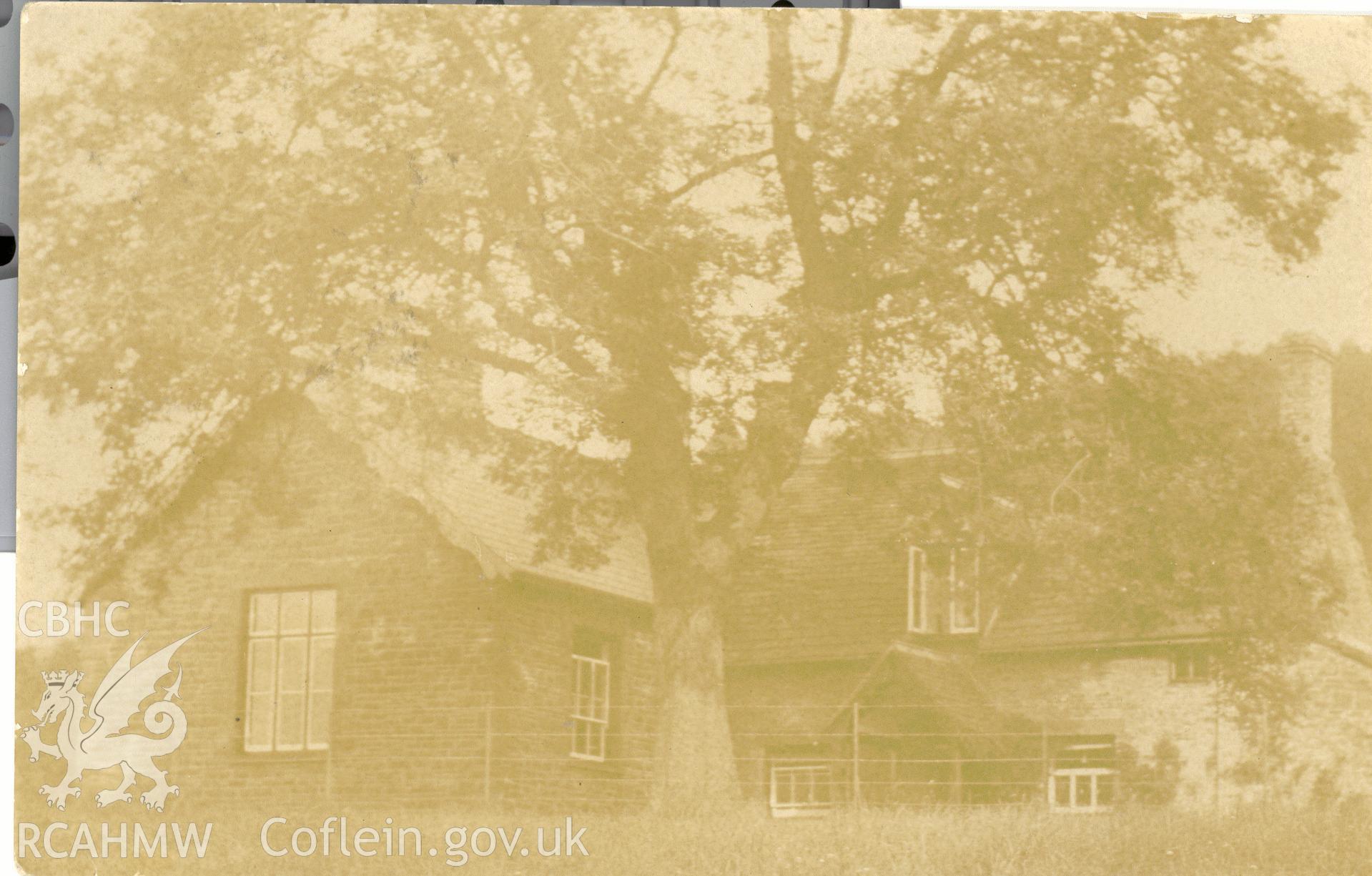 Digitised postcard image of laundry house, Buckland Hall, Bwlch. Produced by Parks and Gardens Data Services, from an original item in the Peter Davis Collection at Parks and Gardens UK. We hold only web-resolution images of this collection, suitable for viewing on screen and for research purposes only. We do not hold the original images, or publication quality scans.