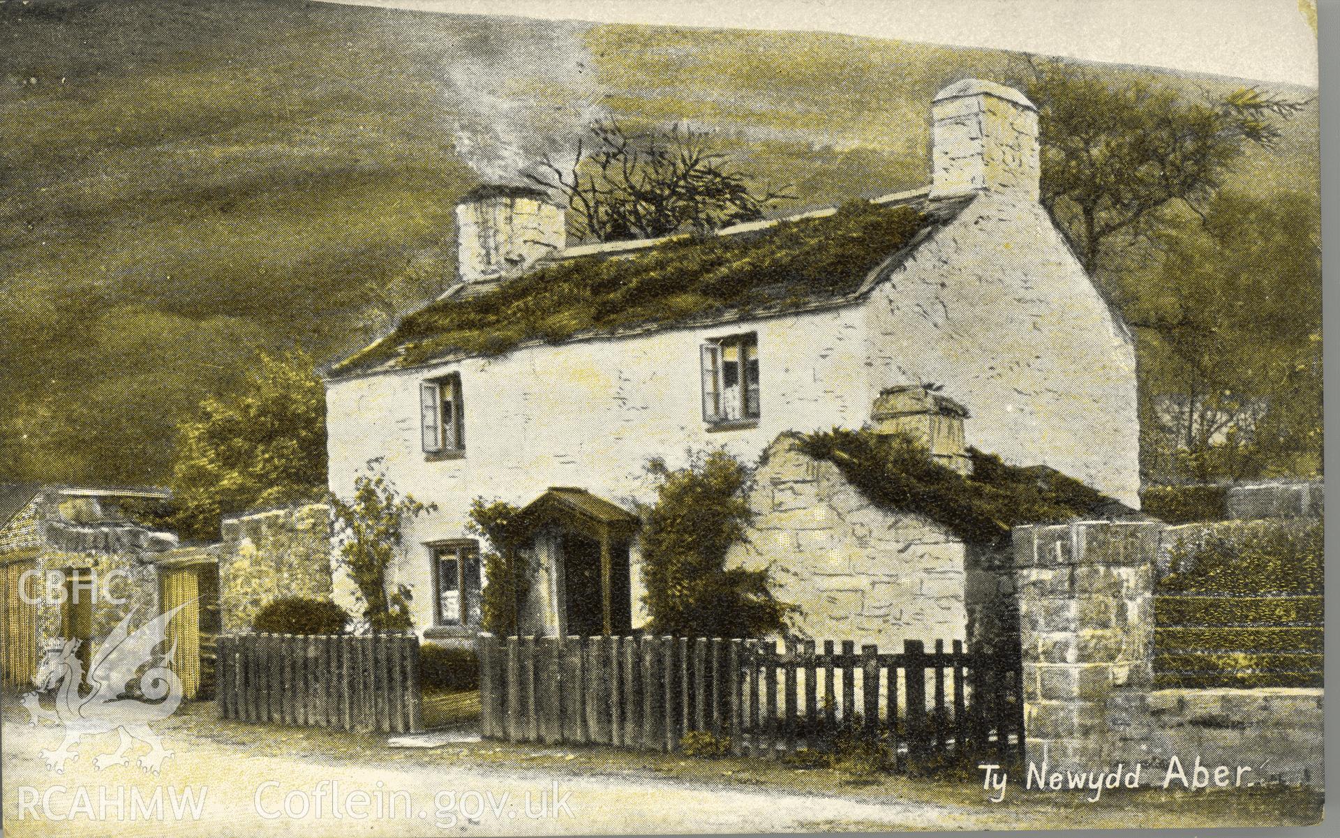 Digitised postcard image of Abergwyngregyn village (Aber), the Wrench Series. Produced by Parks and Gardens Data Services, from an original item in the Peter Davis Collection at Parks and Gardens UK. We hold only web-resolution images of this collection, suitable for viewing on screen and for research purposes only. We do not hold the original images, or publication quality scans.
