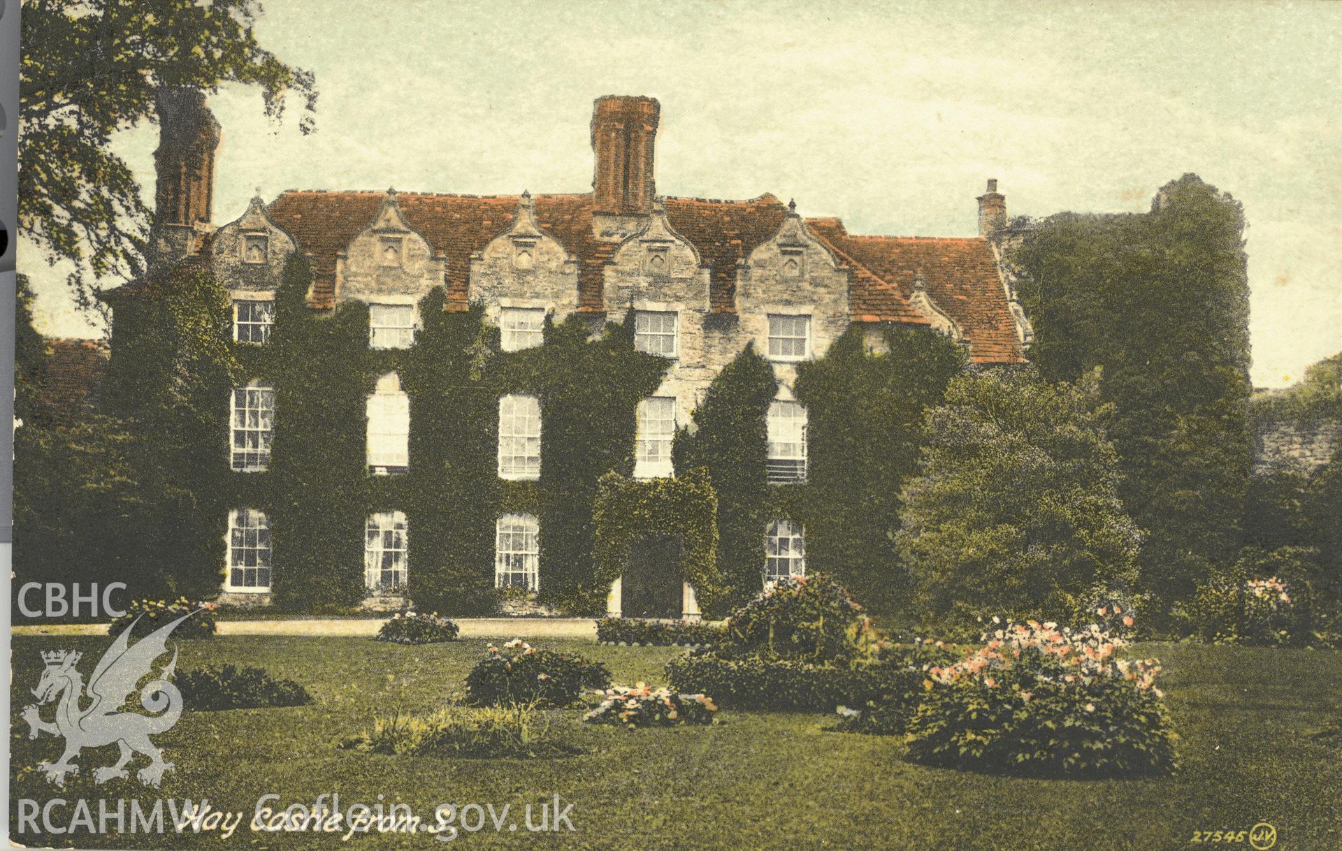 Digitised postcard image of Castle House, Hay, H.R. Grant, Stationer, Hay. Produced by Parks and Gardens Data Services, from an original item in the Peter Davis Collection at Parks and Gardens UK. We hold only web-resolution images of this collection, suitable for viewing on screen and for research purposes only. We do not hold the original images, or publication quality scans.