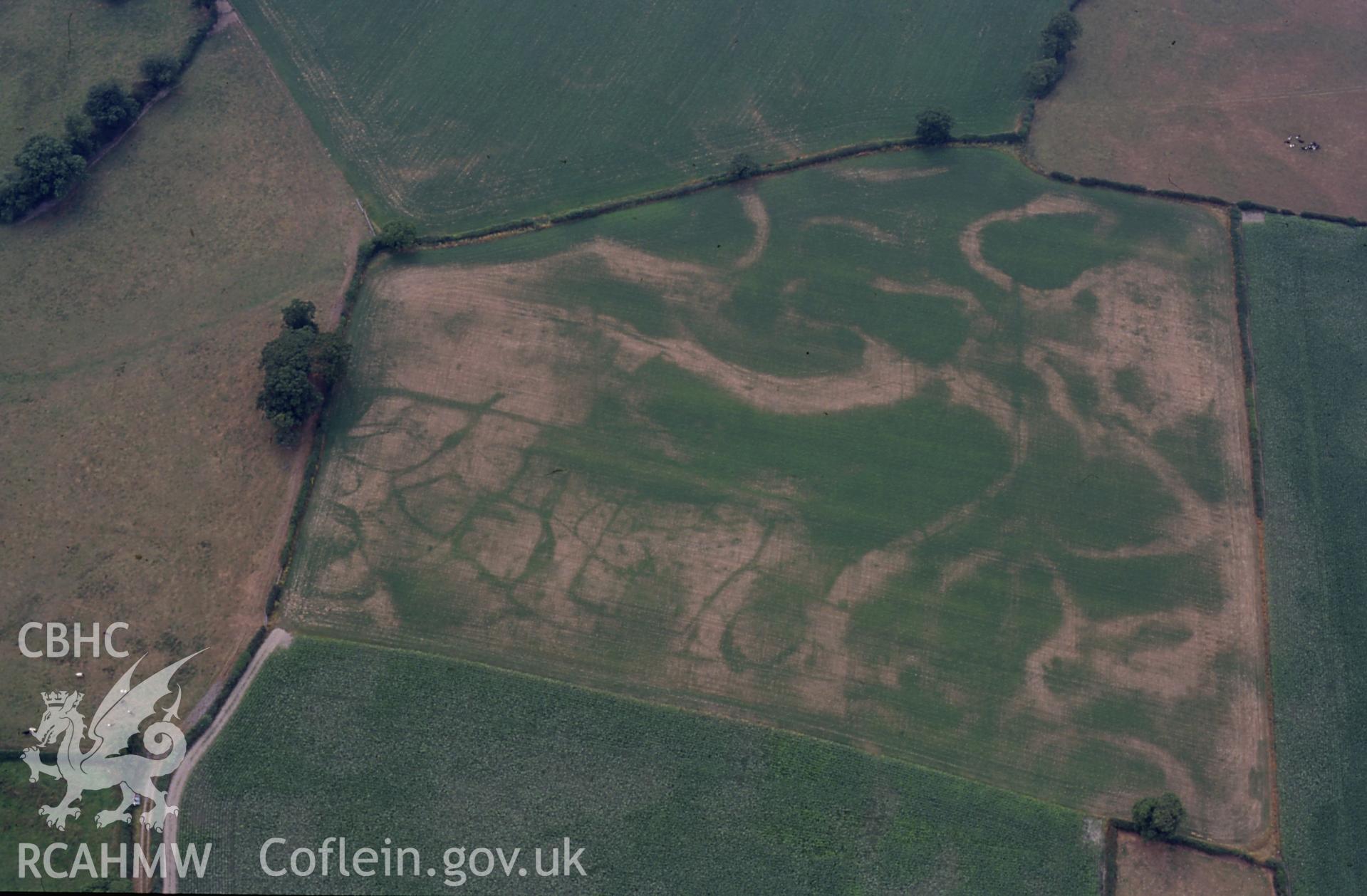 Slide of RCAHMW colour oblique aerial photograph of Domen Gastell, taken by T.G. Driver, 2/8/1999.
