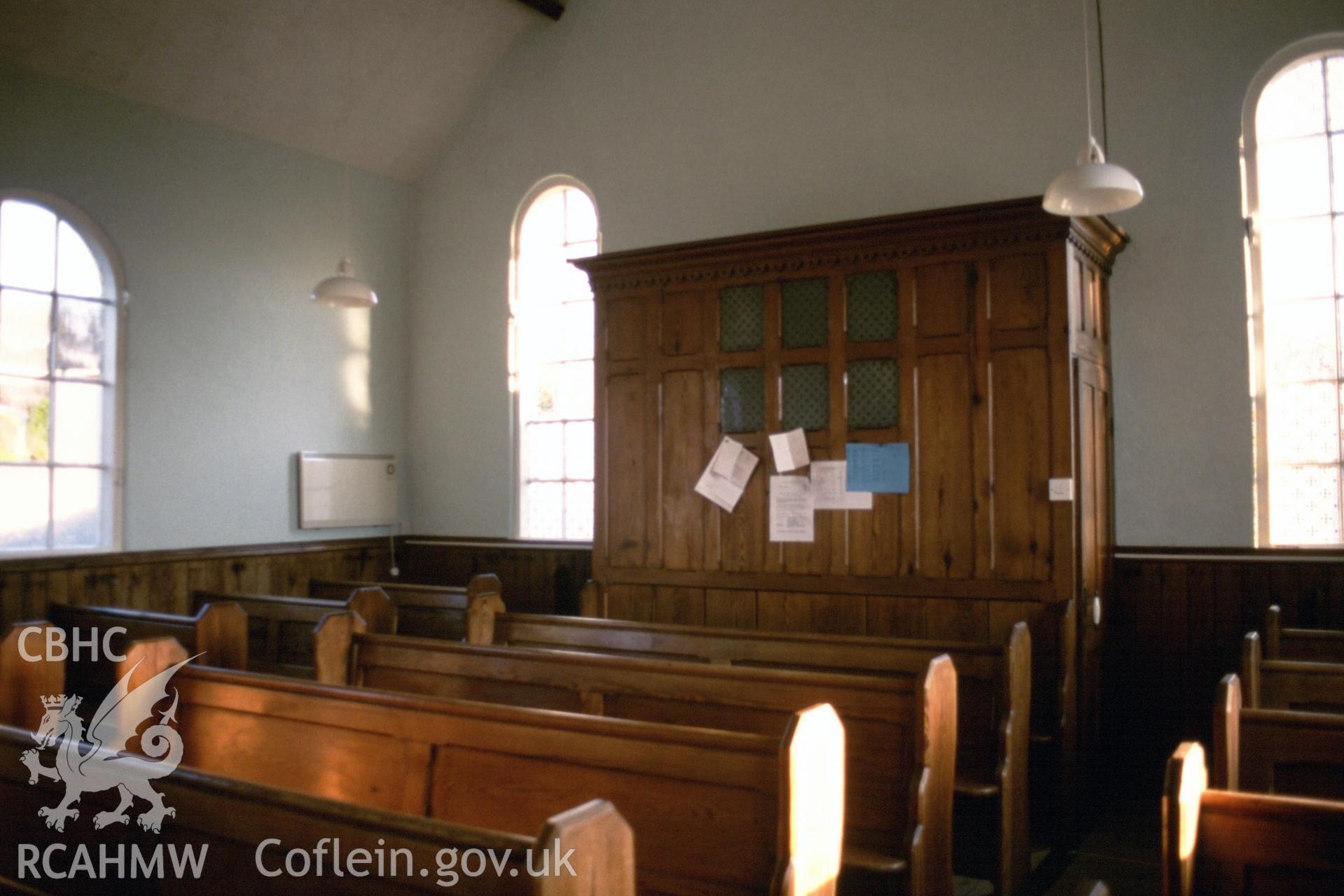 Interior, looking E. to lobby