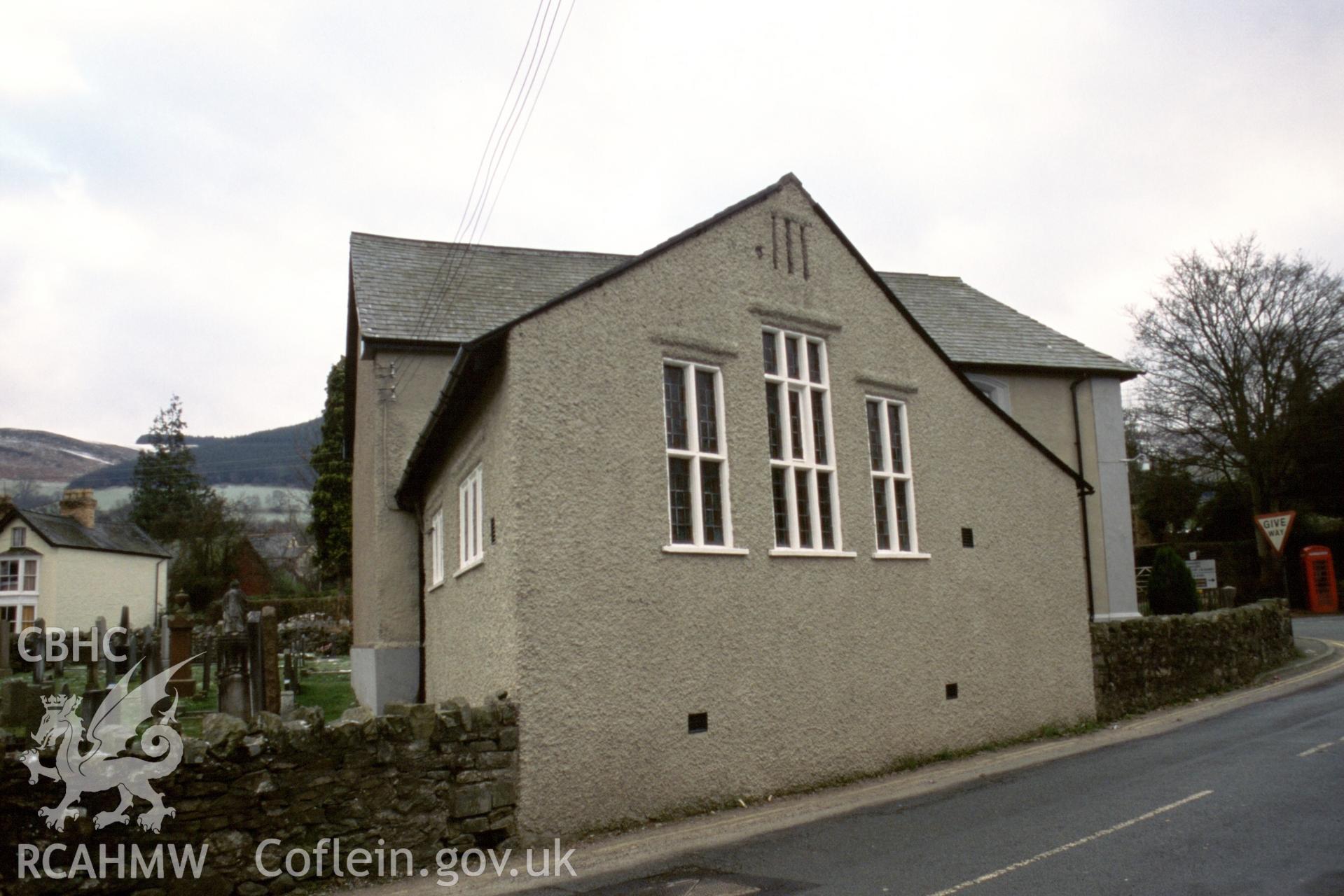 Exterior, NE SS & rear chapel gable