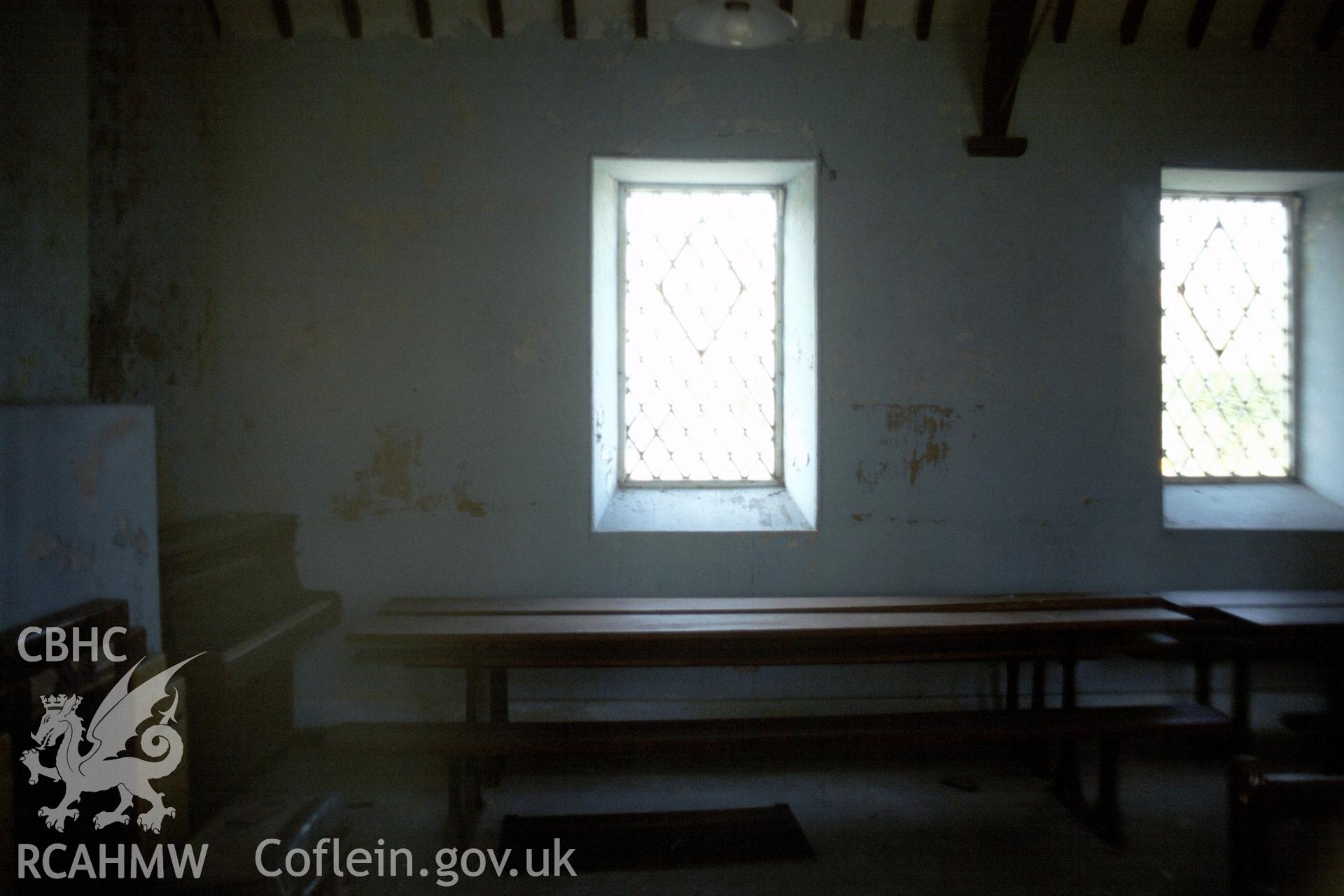 Interior, internal view from SW. window