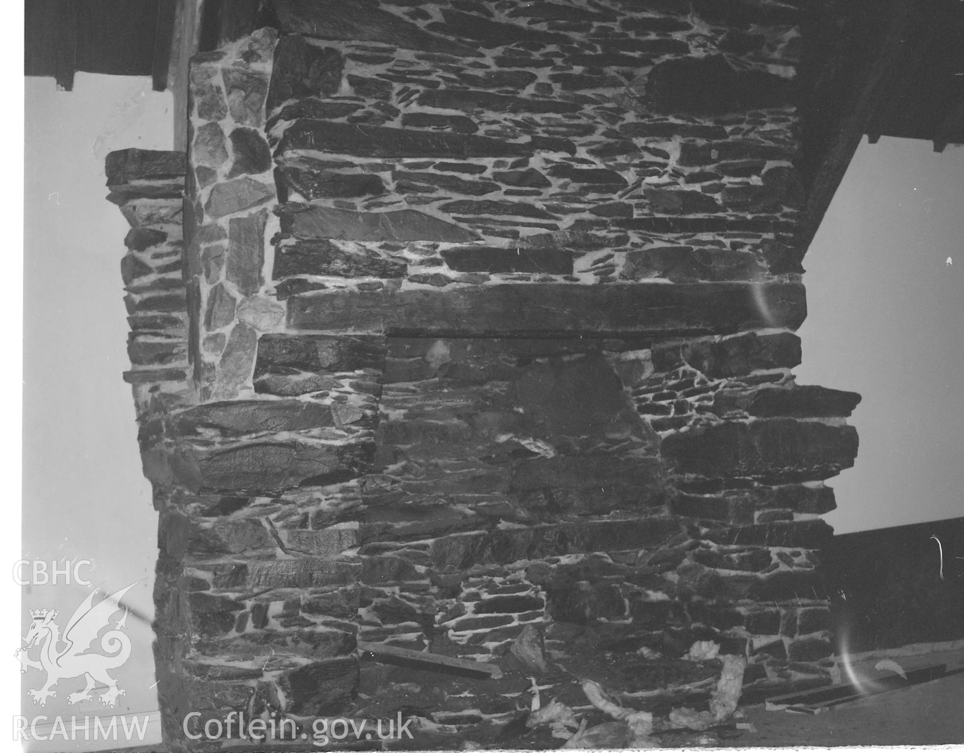 View of fireplace