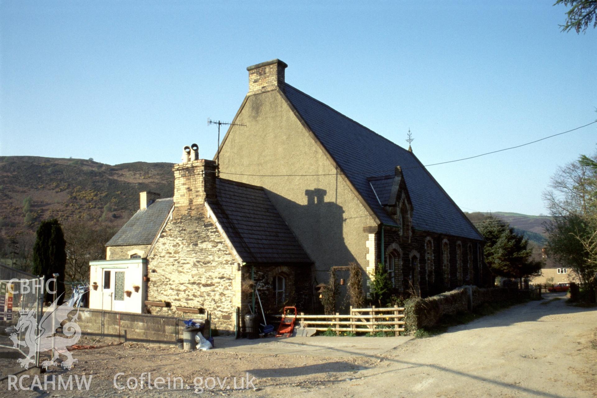 Exterior, rear gable & l.h. side chapel, plus house