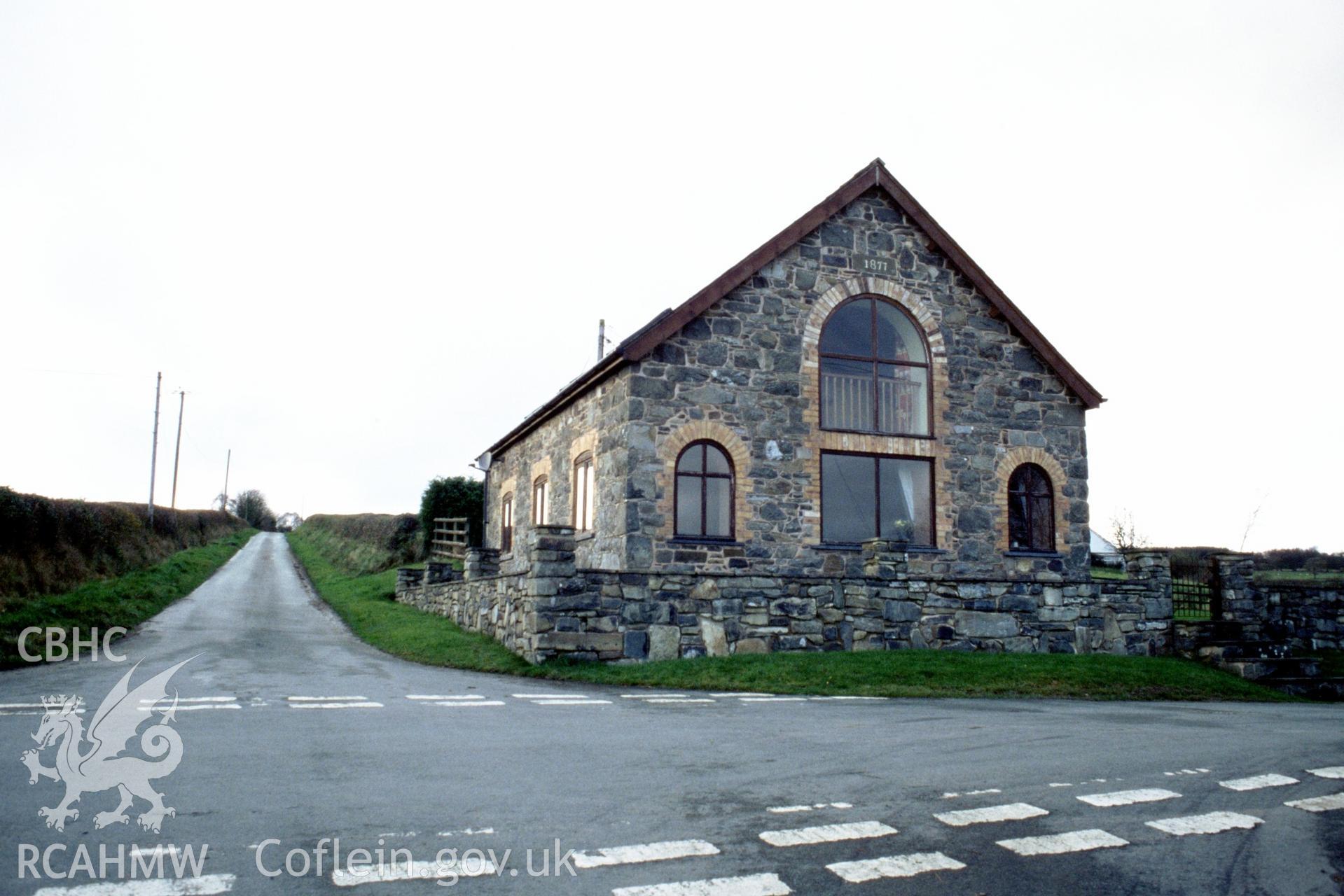 Exterior, NE gable entry & SE long wall elevations