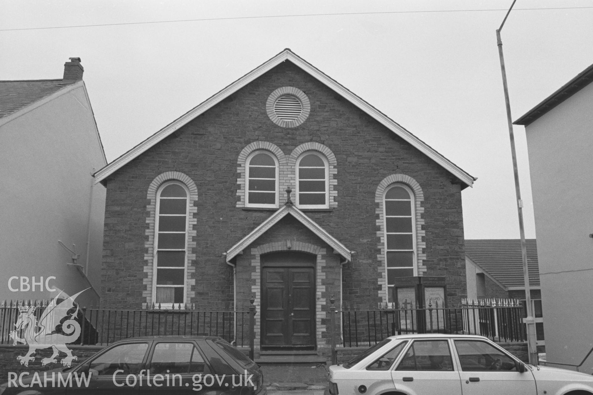 Tan y Cae Sunday School, Aberystwyth; B&W photo taken by G.A. Ward, dated 25th August 1996.  Negatives held.