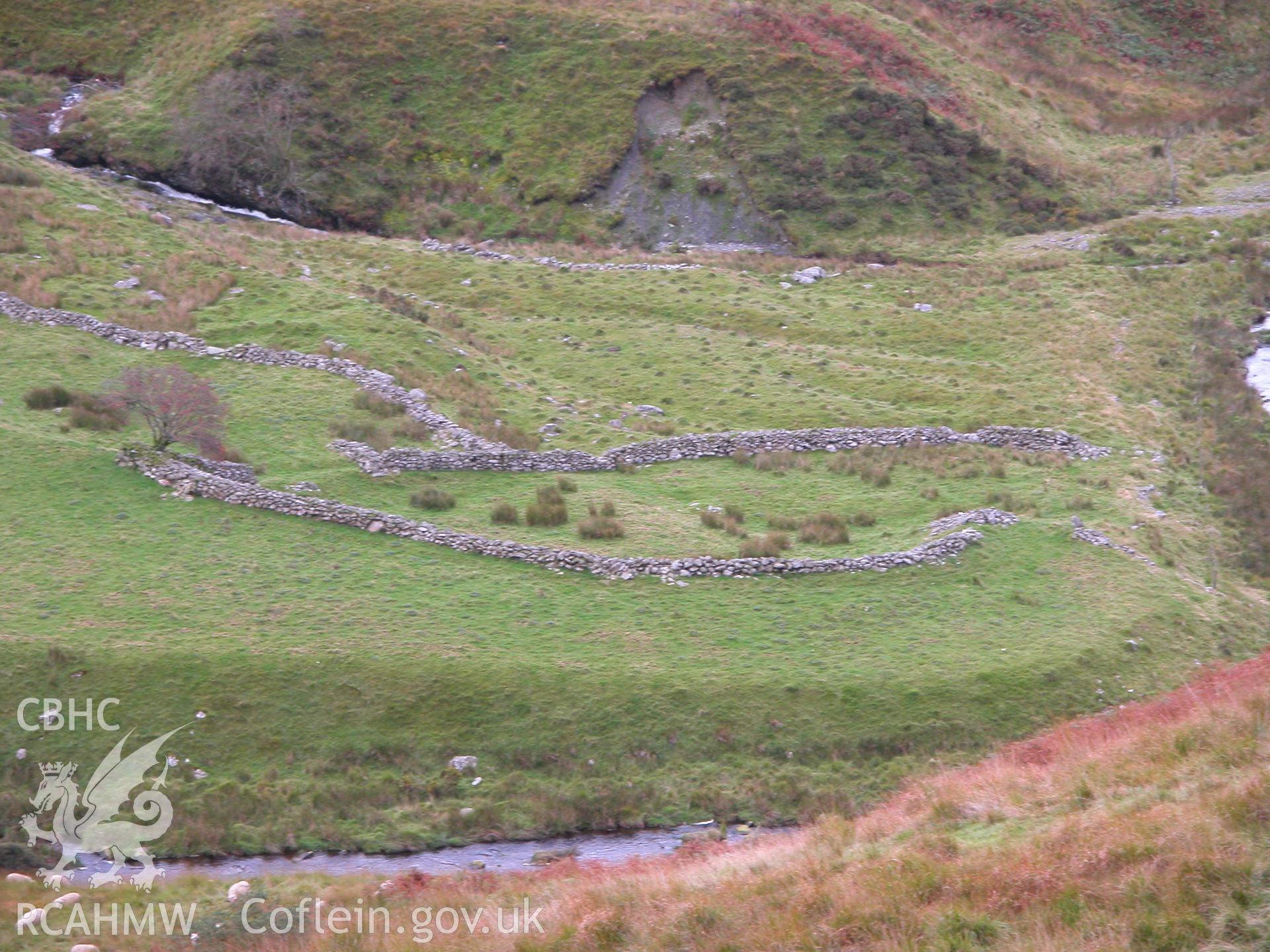 Photograph of Hirnant Sheepfold taken on 24/10/2004 by R.S. Jones during an Upland Survey undertaken by Cambrian Archaeological Projects.