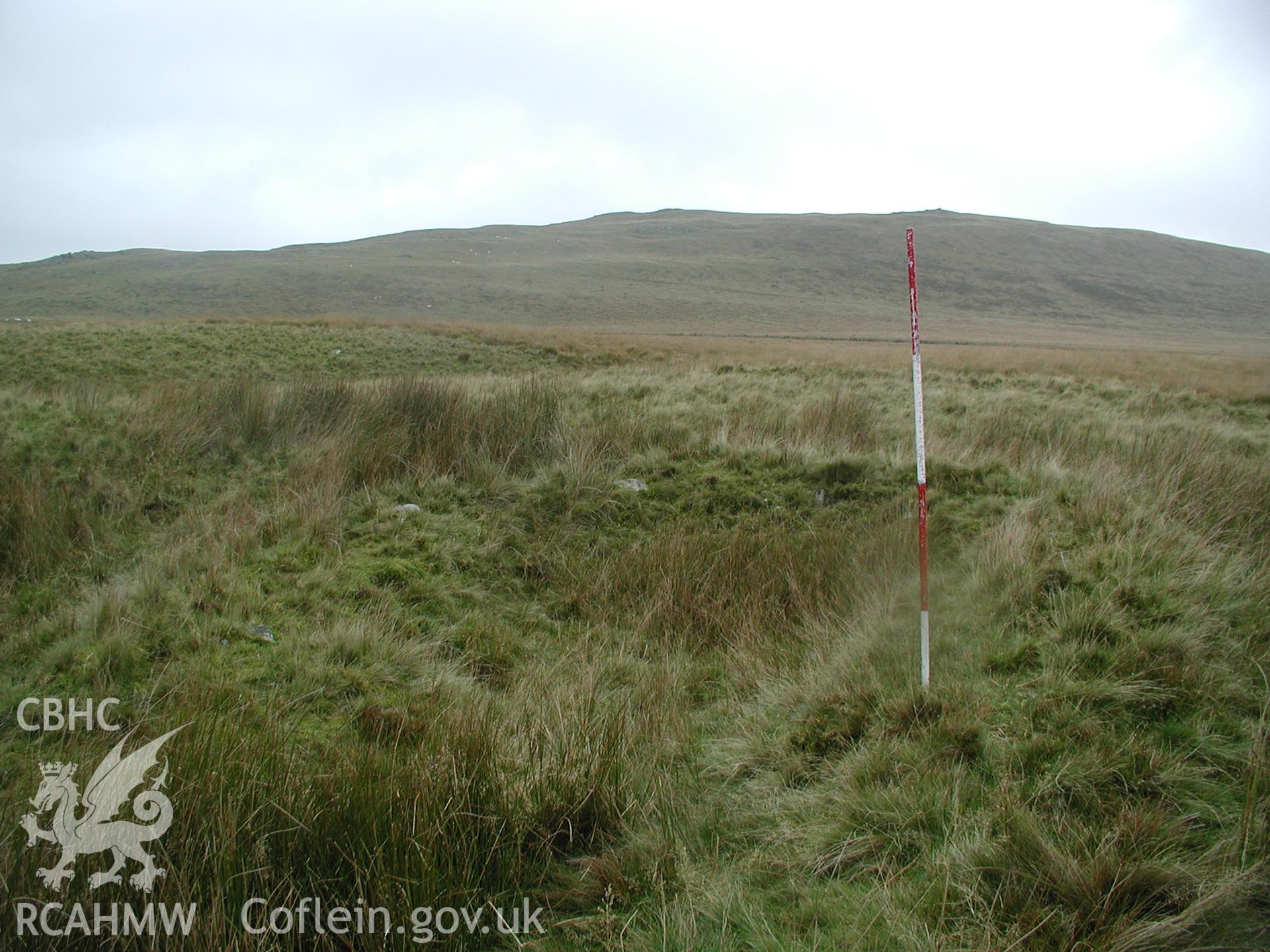 Photograph of Disgwylfa Fach Settlement Enclosure I taken on 24/10/2004 by R.S. Jones during an Upland Survey undertaken by Cambrian Archaeological Projects.