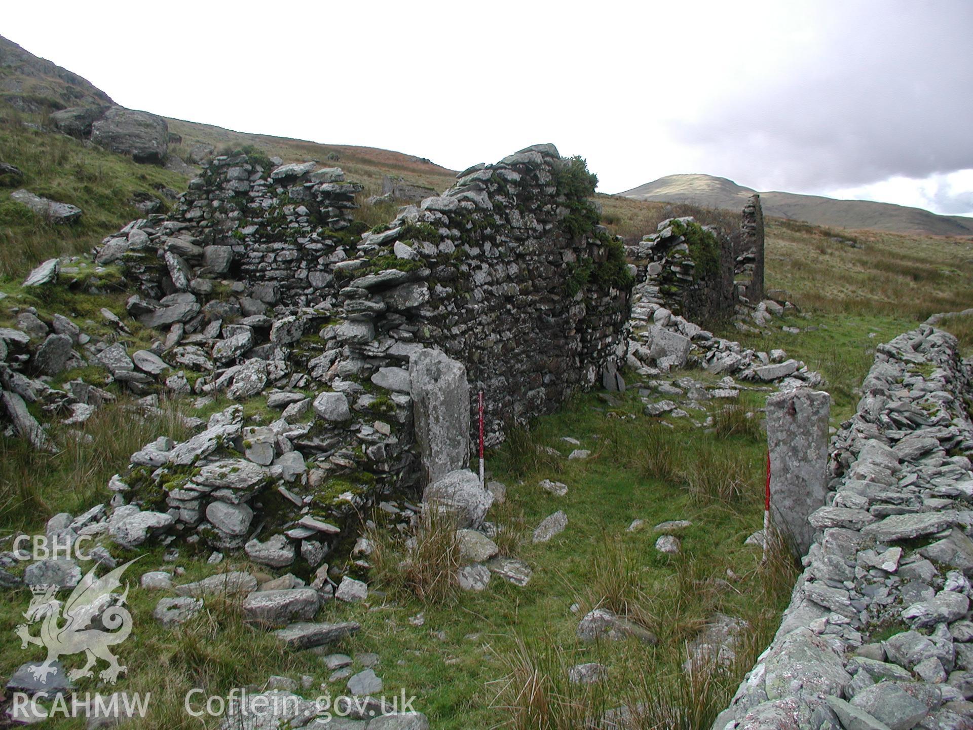 Photograph of Nant y Llyn Farmstead taken on 28/10/2004 by R.S. Jones during an Upland Survey undertaken by Cambrian Archaeological Projects.