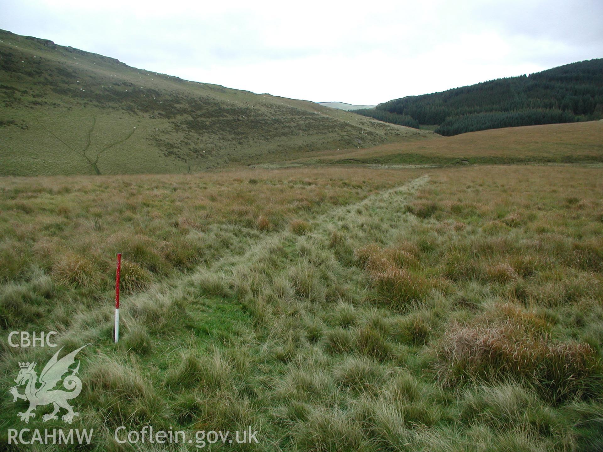 Photograph of Disgwylfa Fach Settlement Bank II taken on 24/10/2004 by R.S. Jones during an Upland Survey undertaken by Cambrian Archaeological Projects.