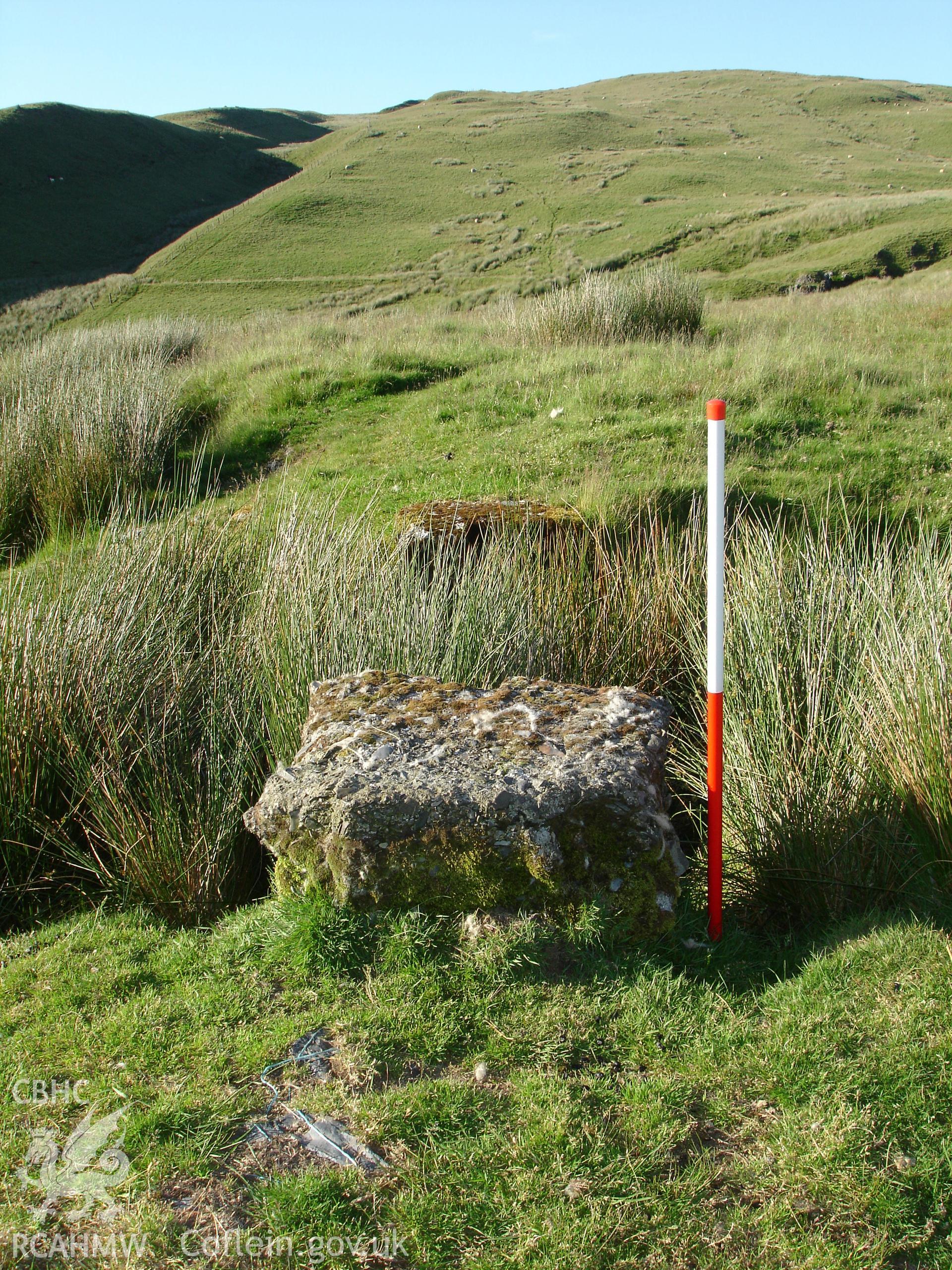 Photograph of Brynyrafr Lead Mine Sluice I taken on 23/06/2005 by R.P. Sambrook during an Upland Survey undertaken by Trysor Archaeology.