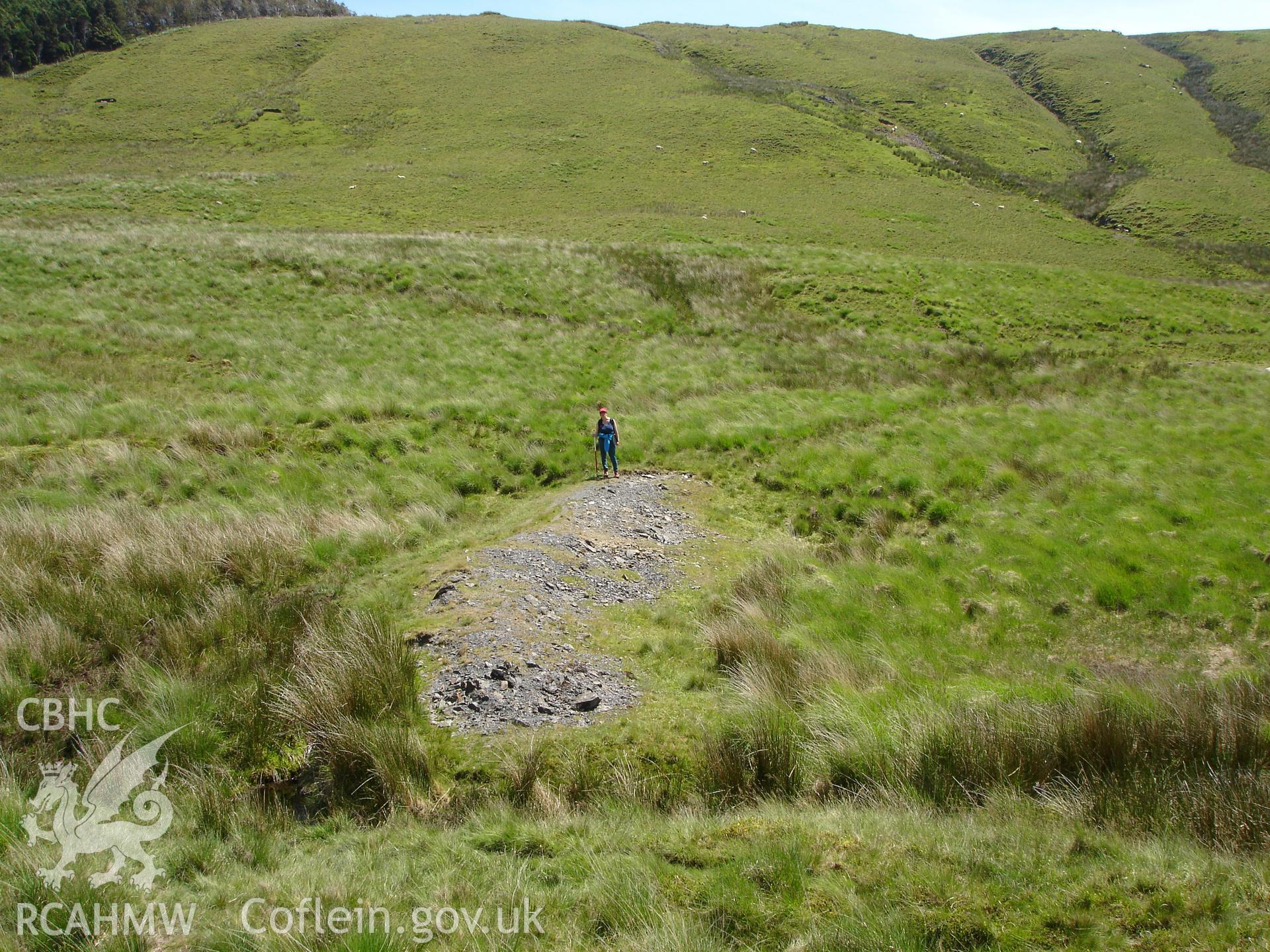 Photograph of Camdwr Bach Lead Mine Tramway taken on 23/06/2005 by R.P. Sambrook during an Upland Survey undertaken by Trysor Archaeology.