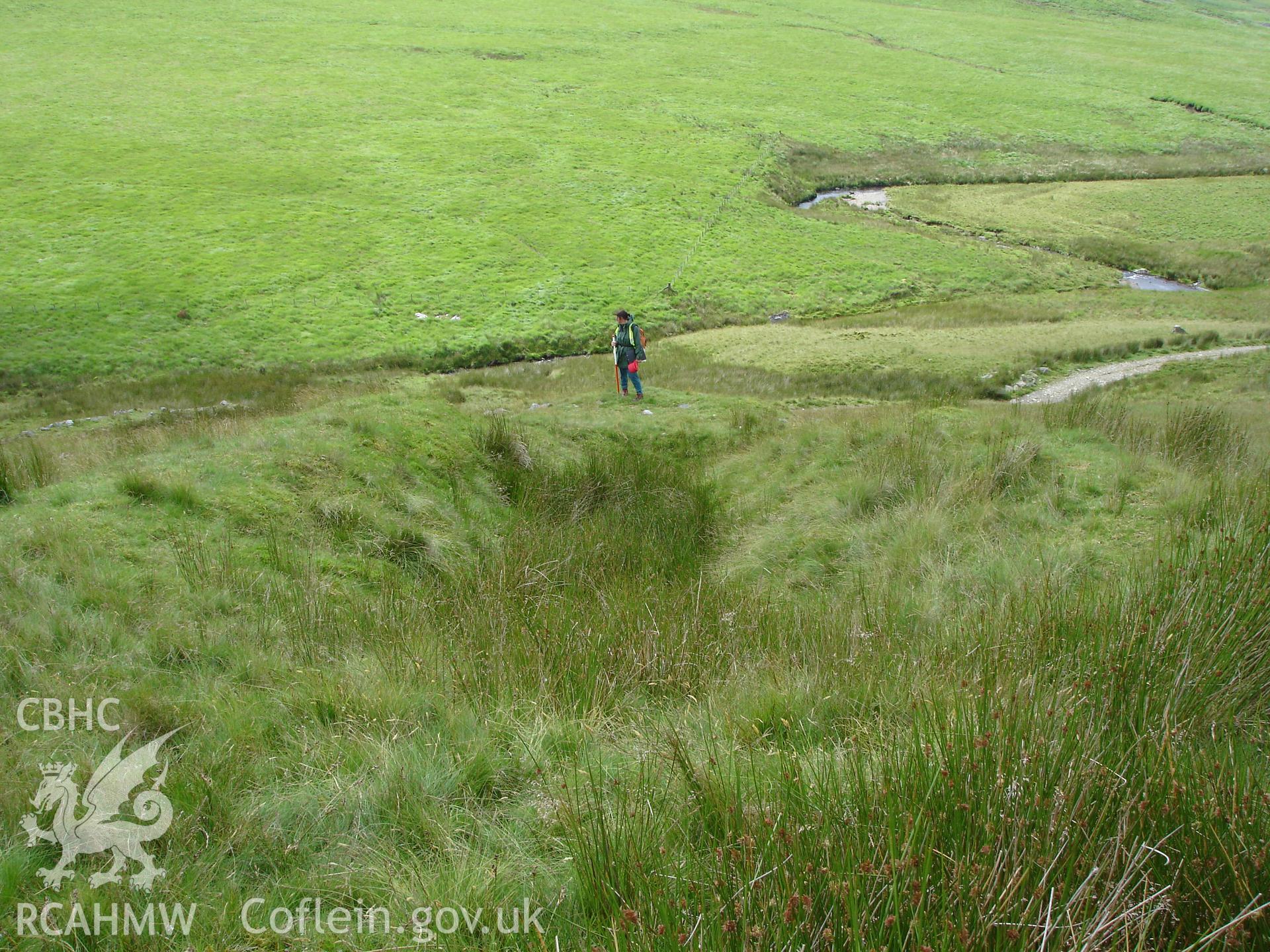 Photograph of Hyddgen Lead Mine Spoil Tip XIII taken on 06/07/2005 by R.P. Sambrook during an Upland Survey undertaken by Trysor Archaeology.