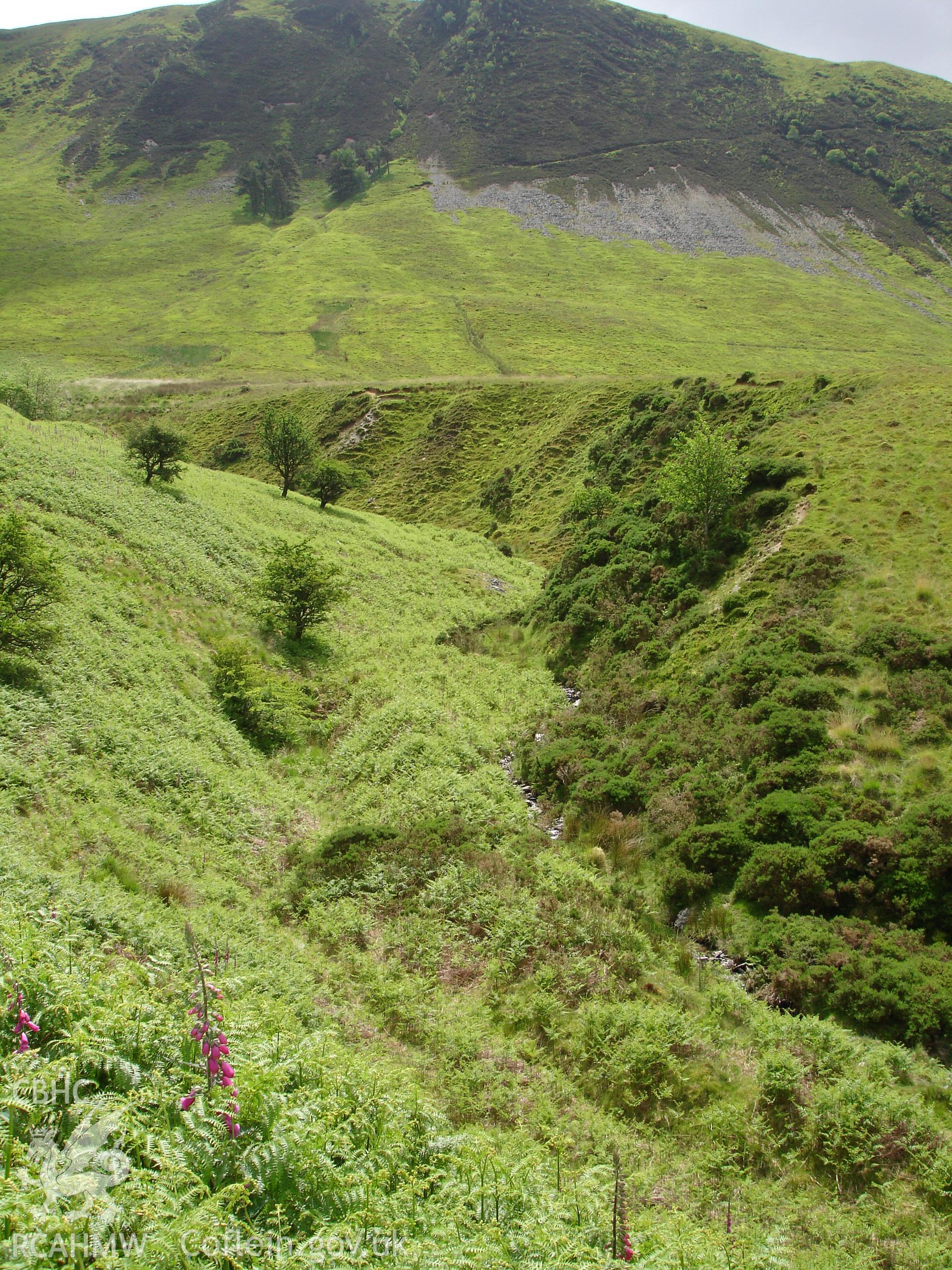 Photograph of Cwmrhaiader Lead Mine Level I taken on 13/06/2005 by R.P. Sambrook during an Upland Survey undertaken by Trysor Archaeology.