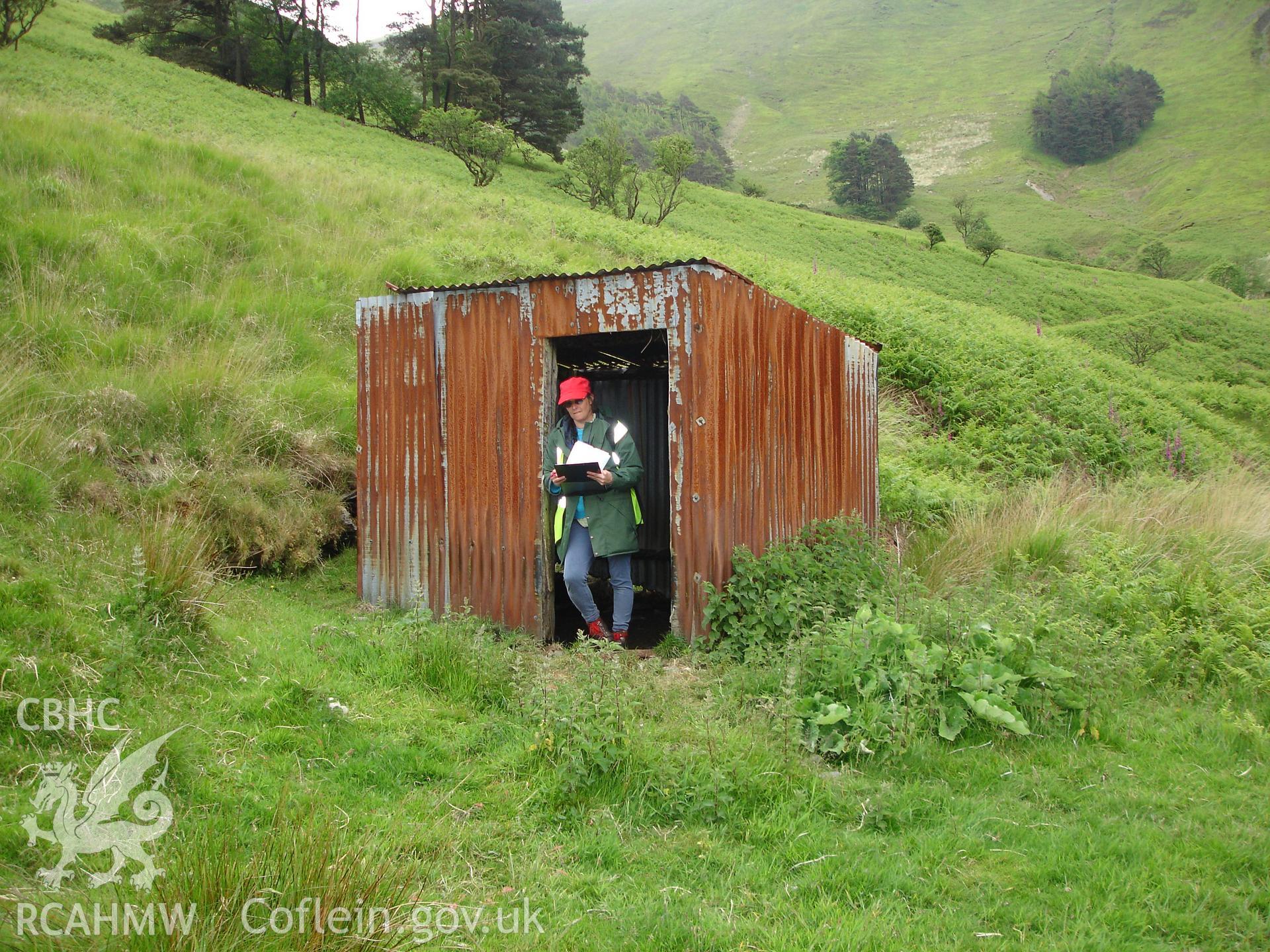 Photograph of Cwmrhaiader Lead Mine Building II taken on 13/06/2005 by R.P. Sambrook during an Upland Survey undertaken by Trysor Archaeology.