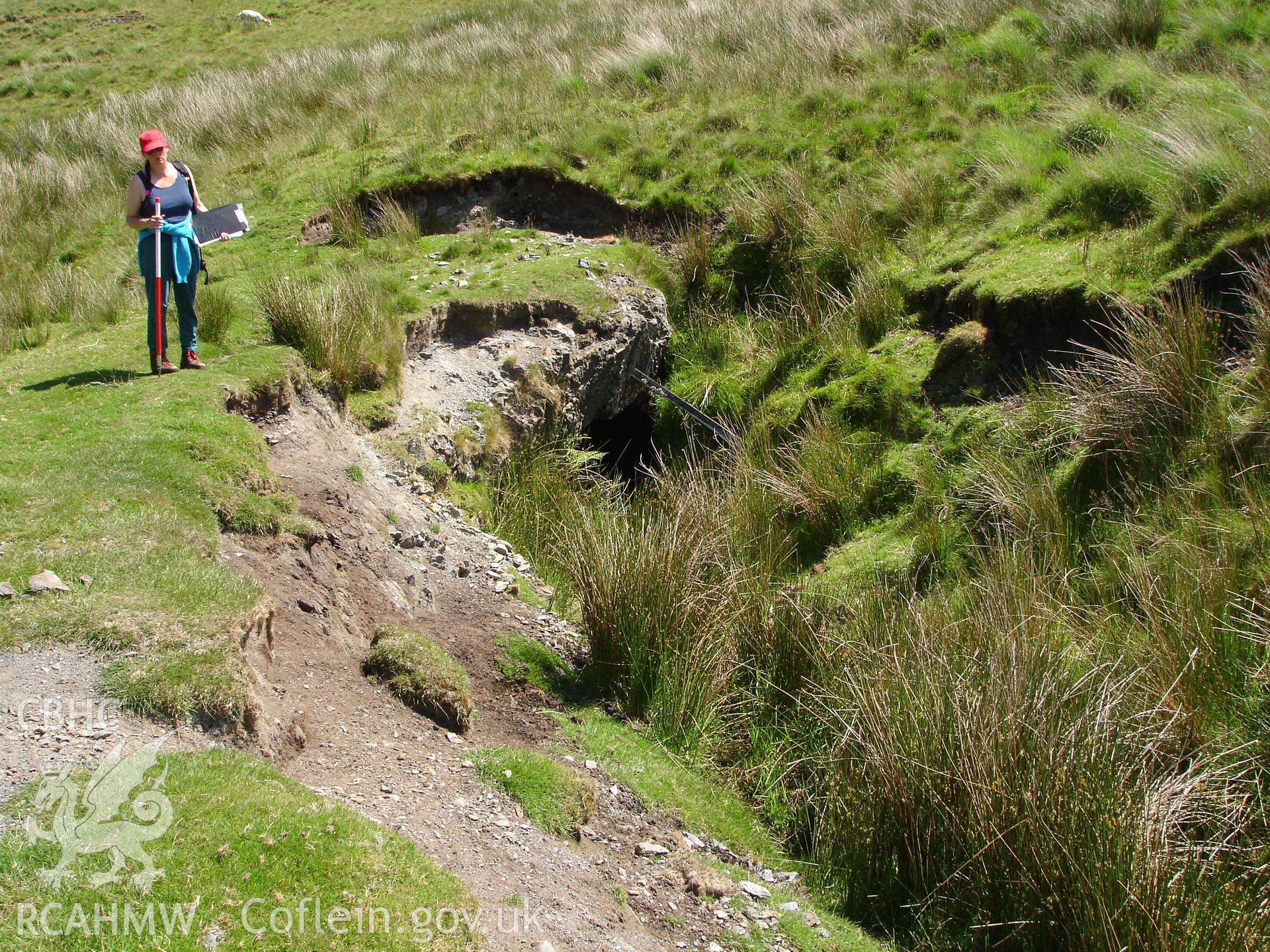 Photograph of Camdwr Bach Lead Mine Level taken on 23/06/2005 by R.P. Sambrook during an Upland Survey undertaken by Trysor Archaeology.