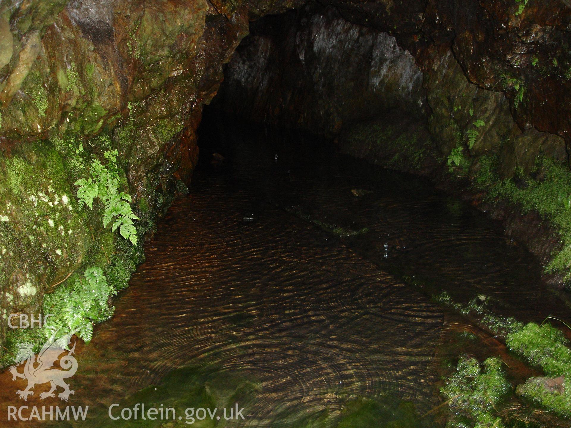 Photograph of Camdwr Bach Lead Mine Level taken on 23/06/2005 by R.P. Sambrook during an Upland Survey undertaken by Trysor Archaeology.