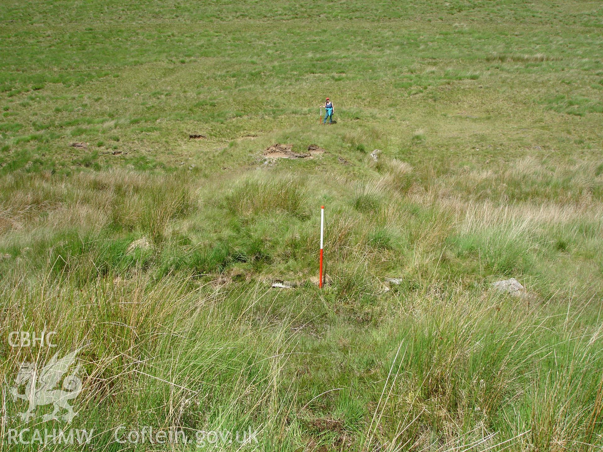 Photograph of Bryniau Dam taken on 23/06/2005 by R.P. Sambrook during an Upland Survey undertaken by Trysor Archaeology.