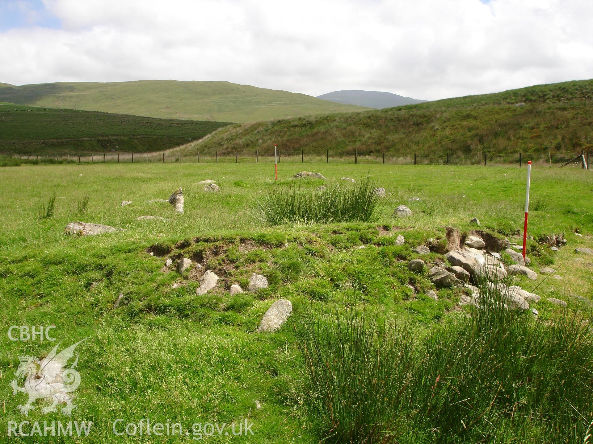 Photograph of Afon Llechwedd Mawr Longhouse taken on 20/06/2005 by R.P. Sambrook during an Upland Survey undertaken by Trysor Archaeology.