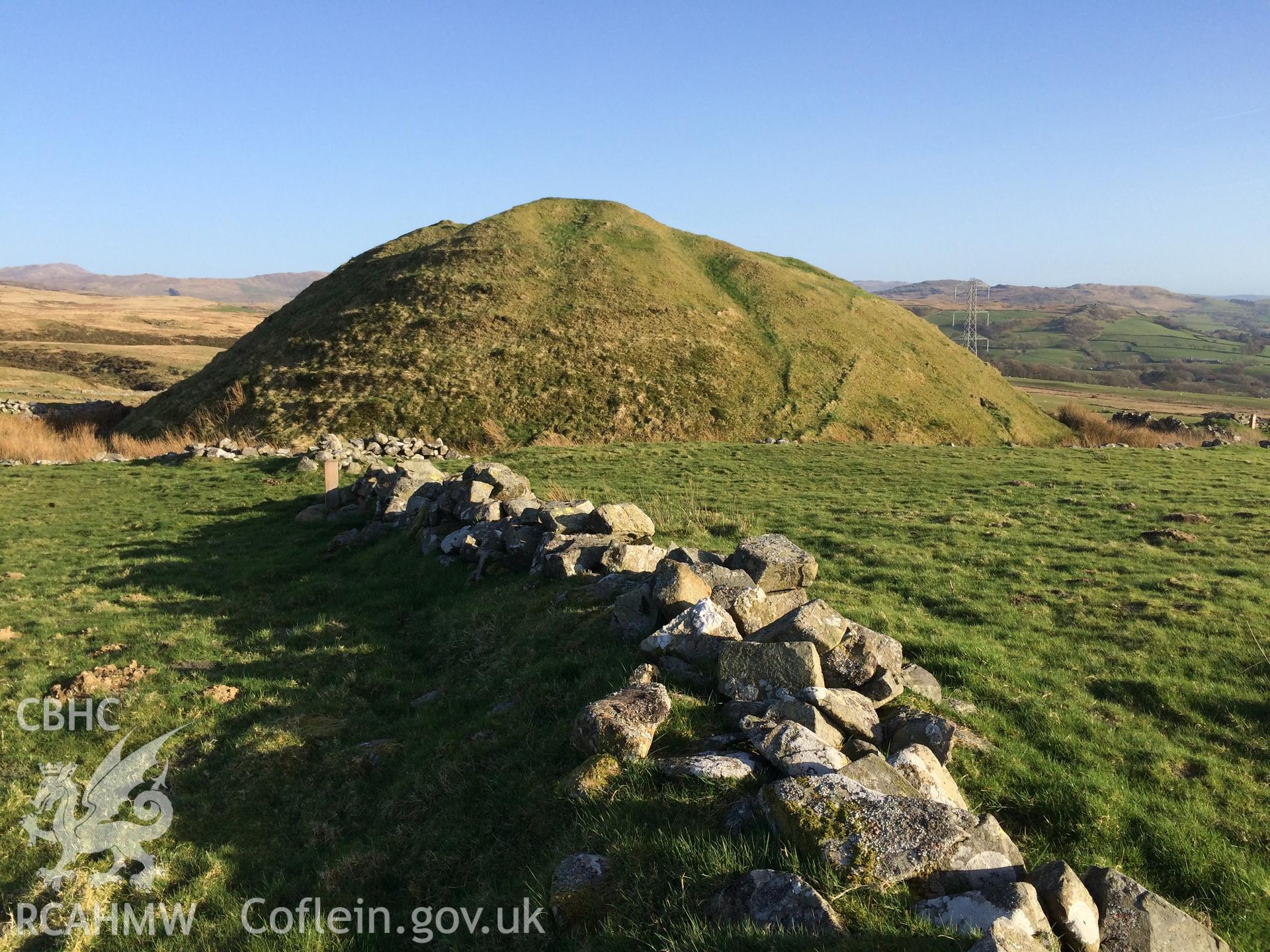 Colour photo showing Tomen y Mur, produced by Paul R. Davis,  15th March 2017.
