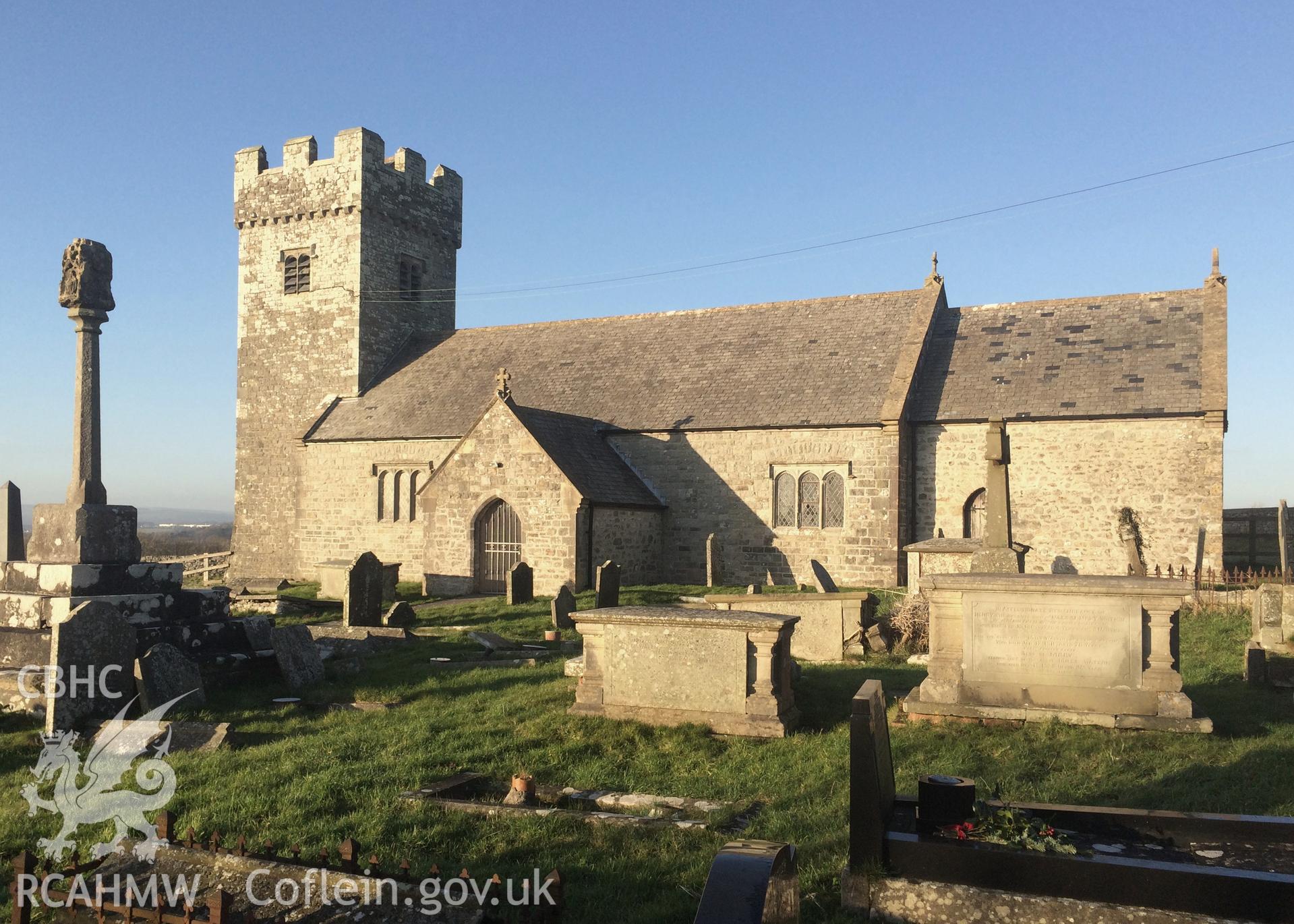 Colour photo of St Mary's Church, Penymynydd, produced by  Paul R. Davis,  28th Dec 2016.