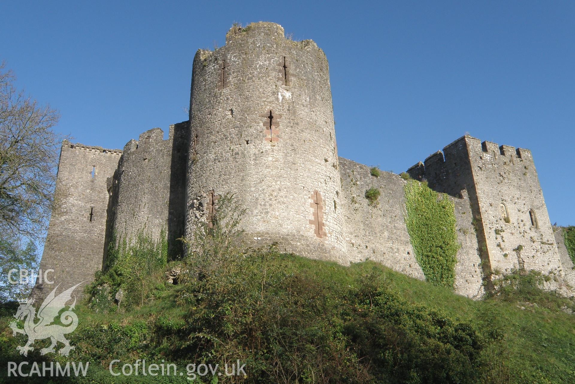 Colour photo showing Chepstow  Castle, produced by  Paul R. Davis, 7th November 2009.