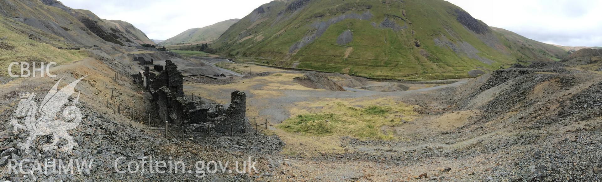 Colour photo showing Cwmystwyth Mines, produced by Paul R. Davis,  23rd April 2017.