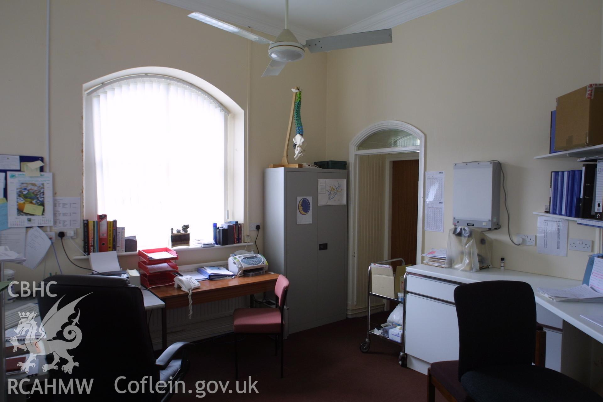 Digital colour photograph showing part of the interior of the Penrhyn Quarry Offices.