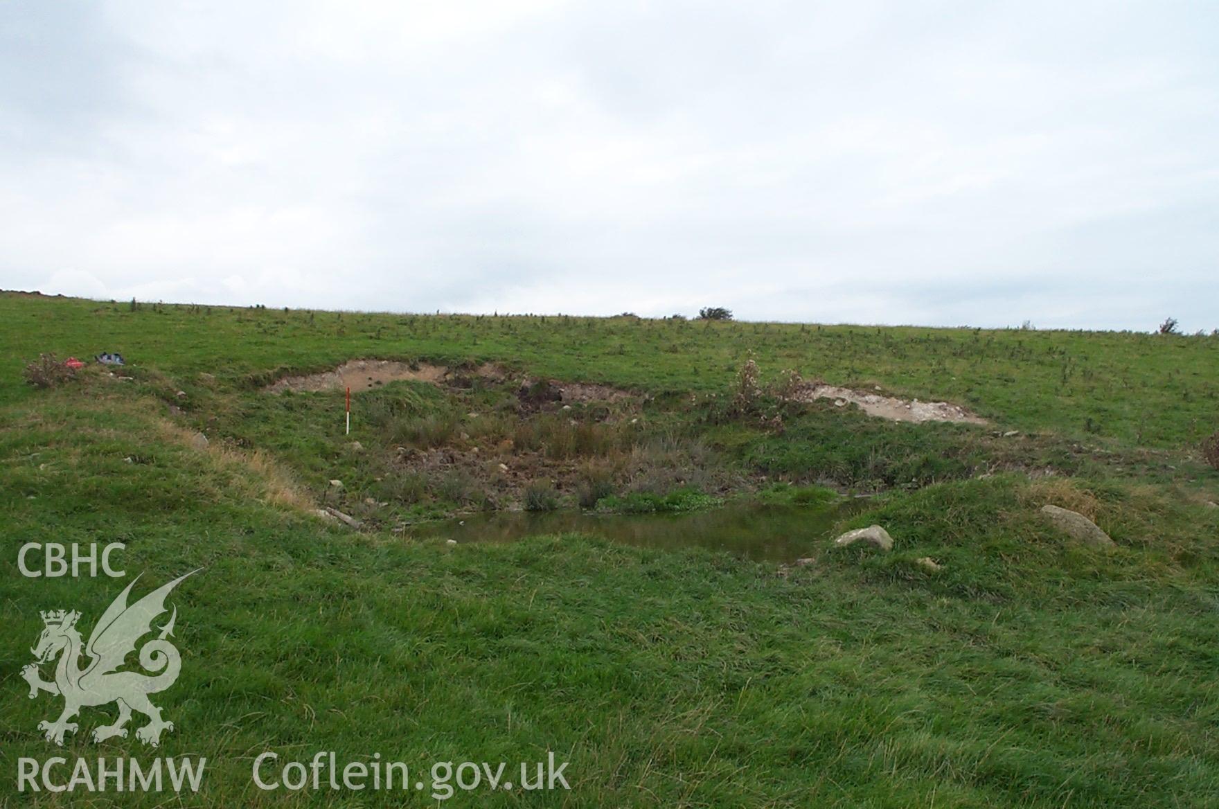 Digital photograph of Plas-yn-fron Pond/quarry I taken on 07/10/2002 by Oxford Archaeology North during the Ruabon Mountain Upland Survey