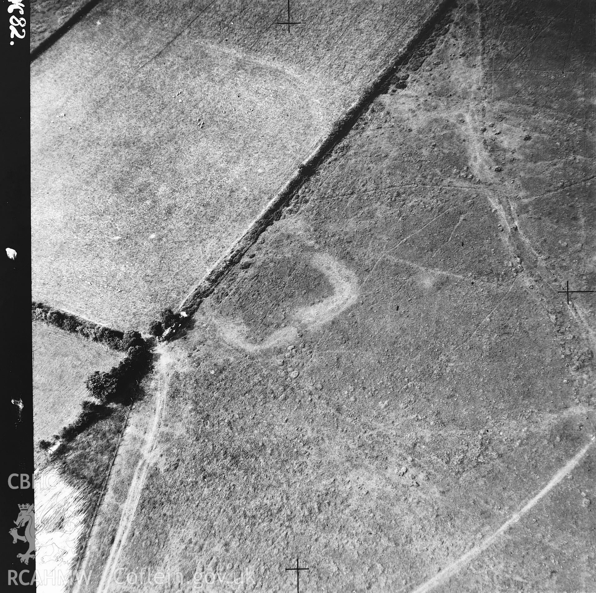 Digital image showing aerial view of Llandrindod Common.