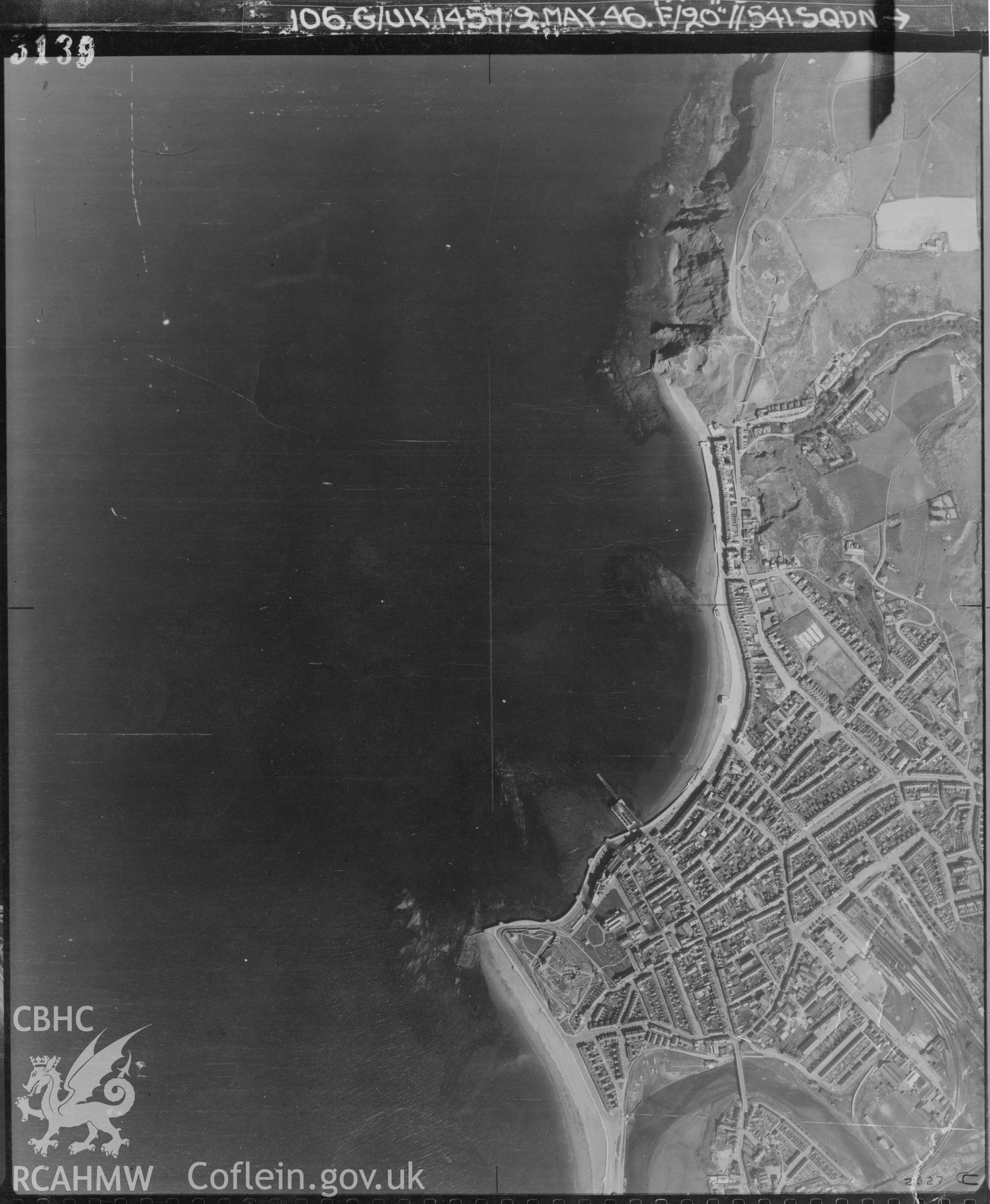 Black and white vertical aerial photograph taken by the RAF on 11/05/1951 centred on SN67618065 at a scale of 1:10000. The photograph includes part of Melindwr community in Ceredigion.