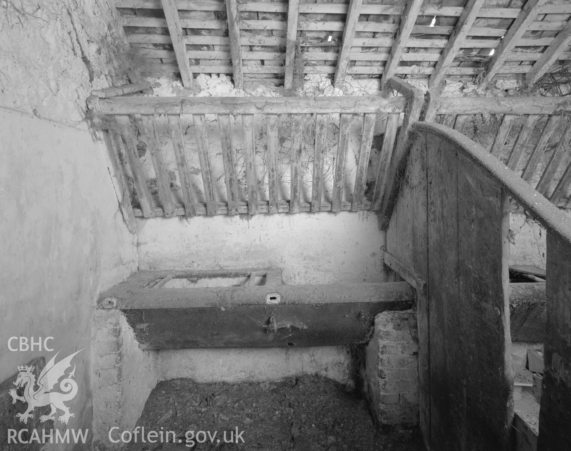 Interior, stable stall.