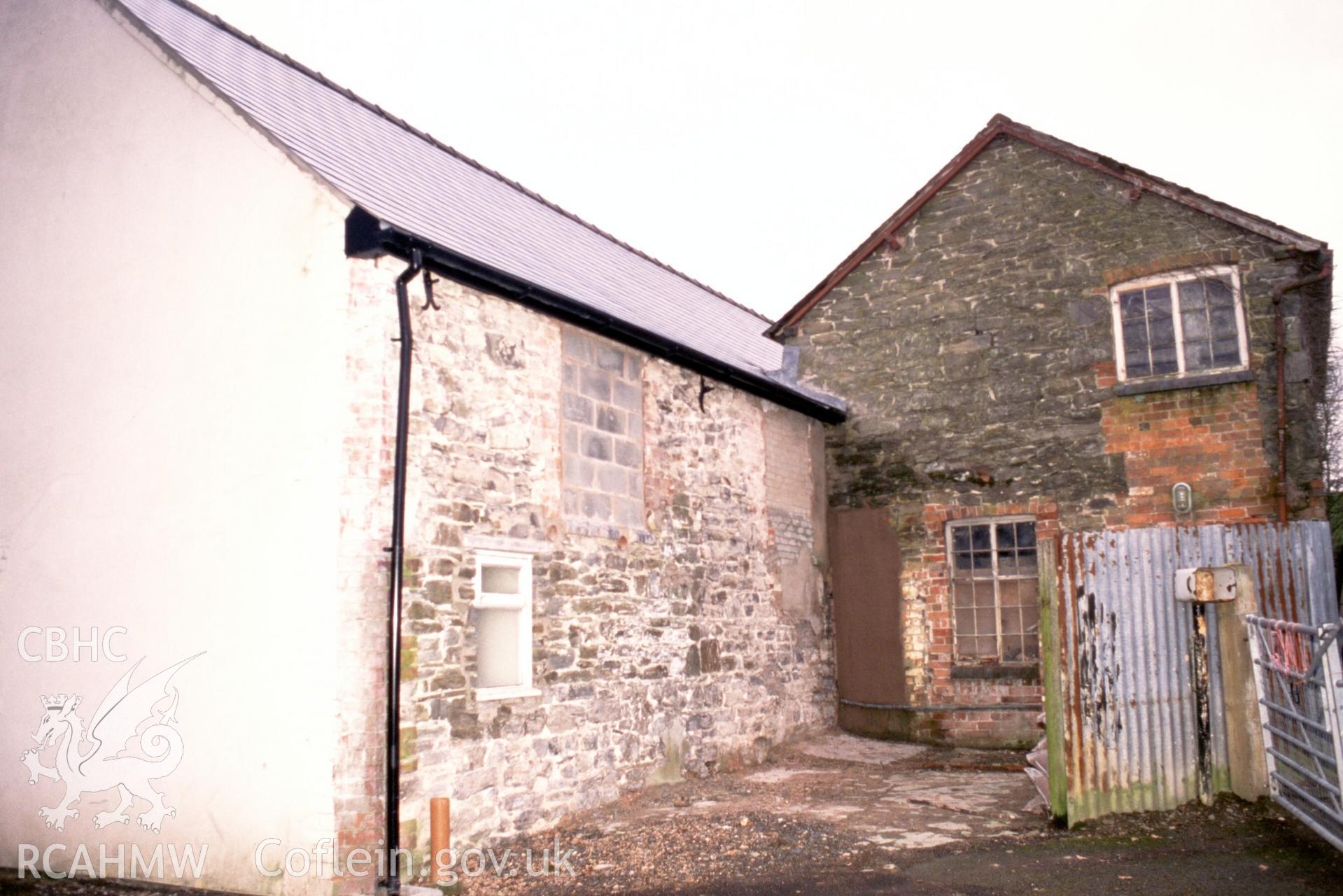Exterior, rear elevation of chapel's assembly room