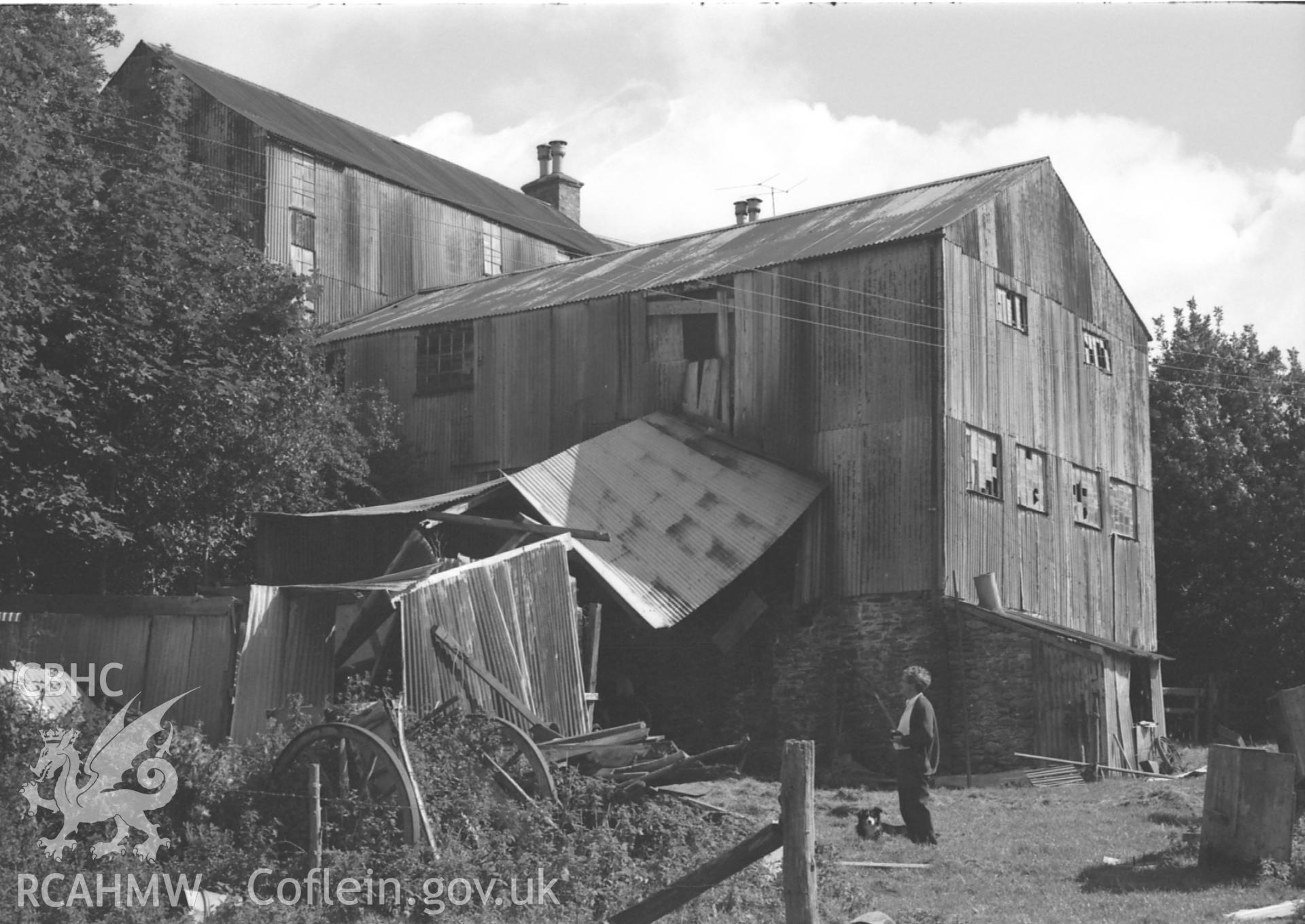 Exterior: looking E