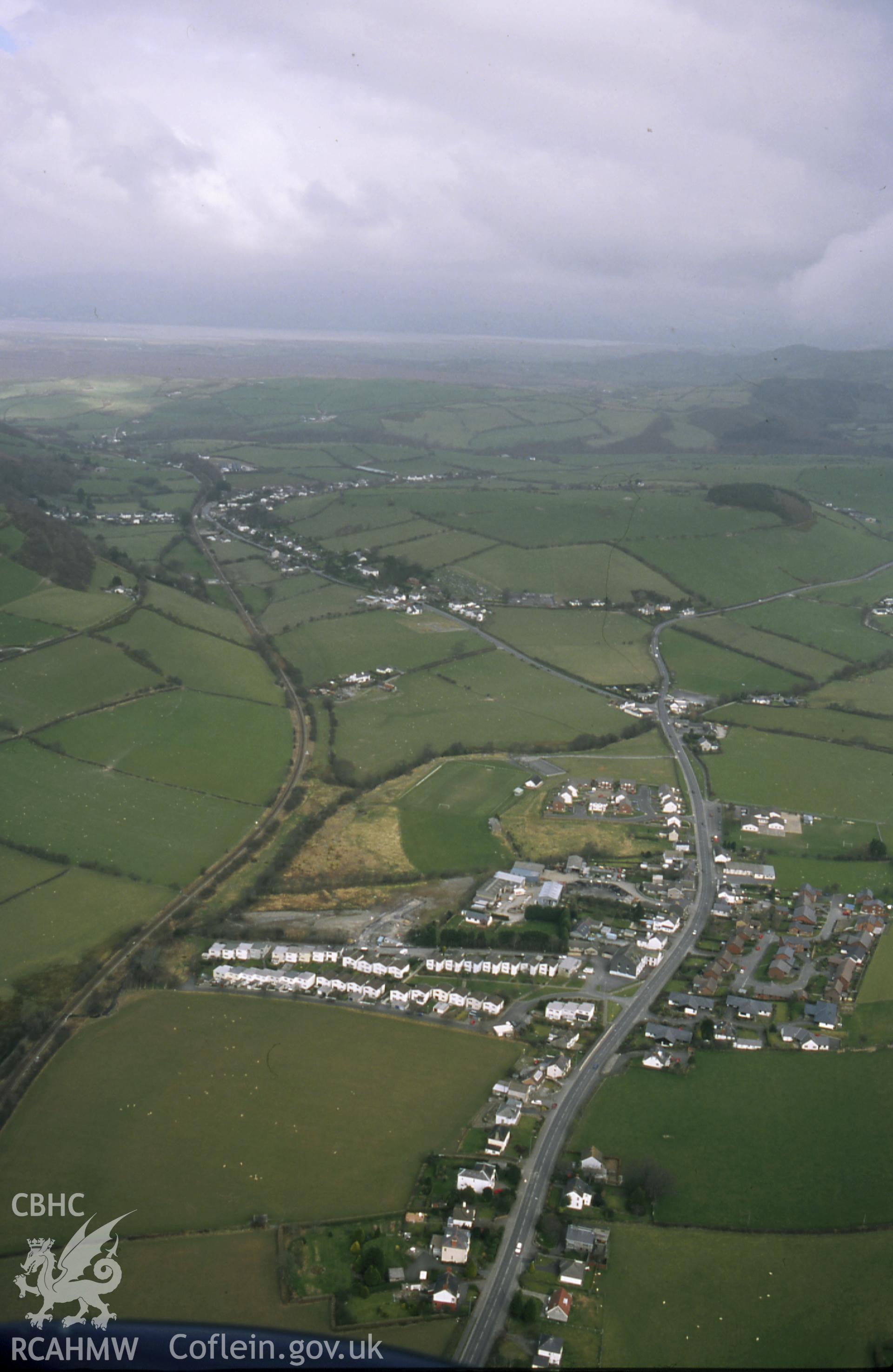 RCAHMW colour slide oblique aerial photograph of Capel-y-garn, Tirymynach, taken on 19/03/1999 by Toby Driver
