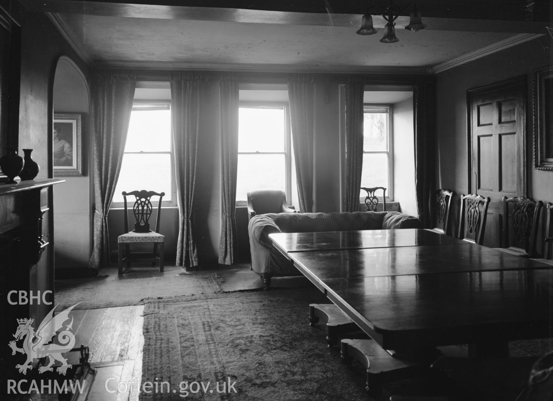 Interior view showing dining room.