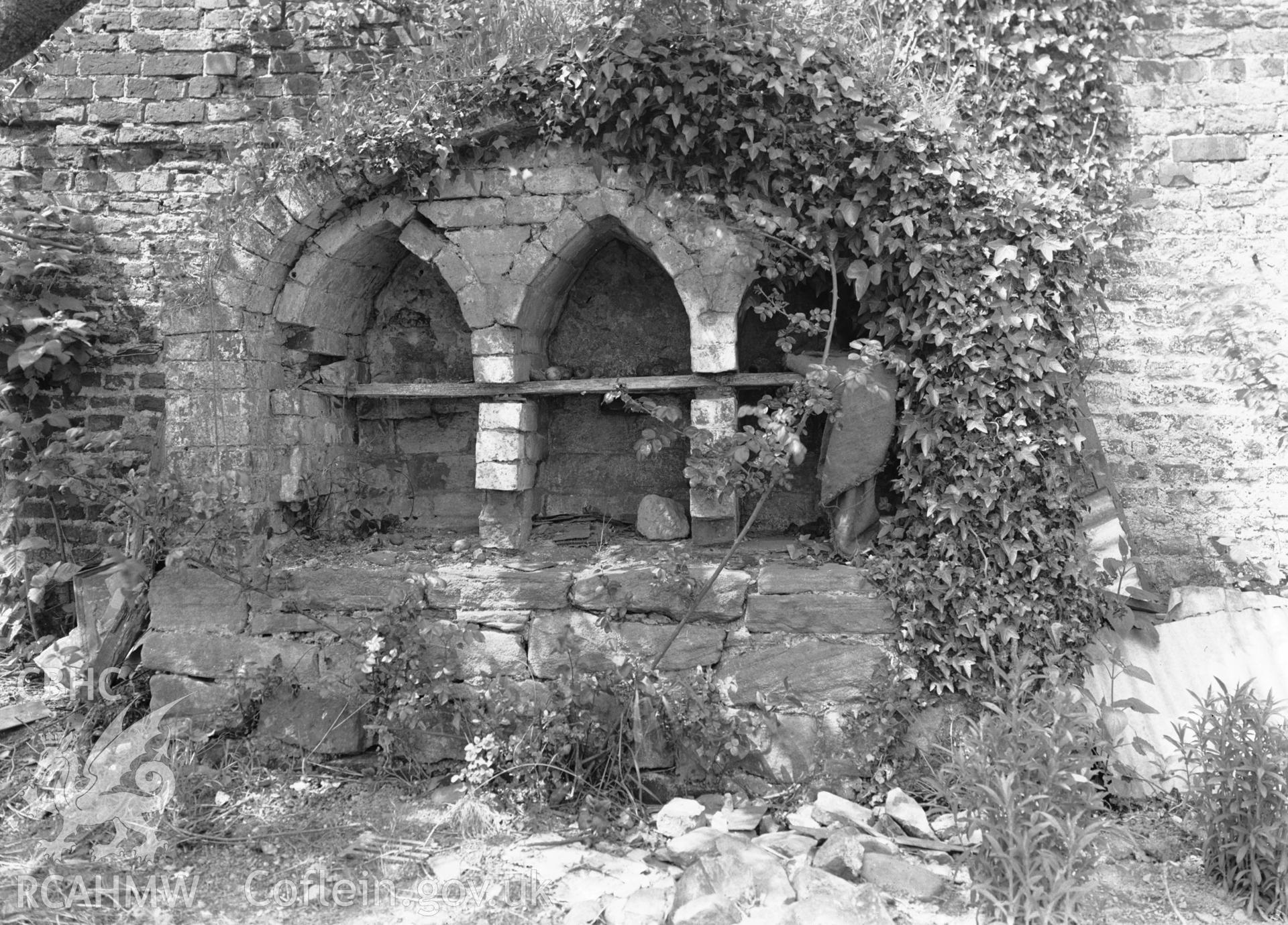 A black and white print of Cristionydd Bee Garden.