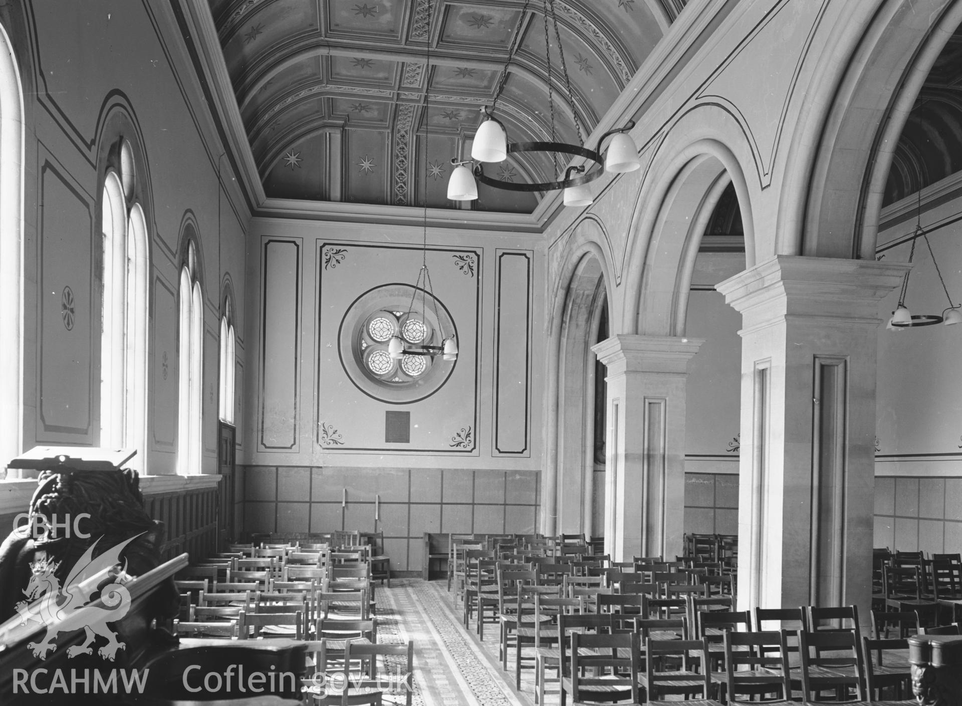 Chapel interior - looking W