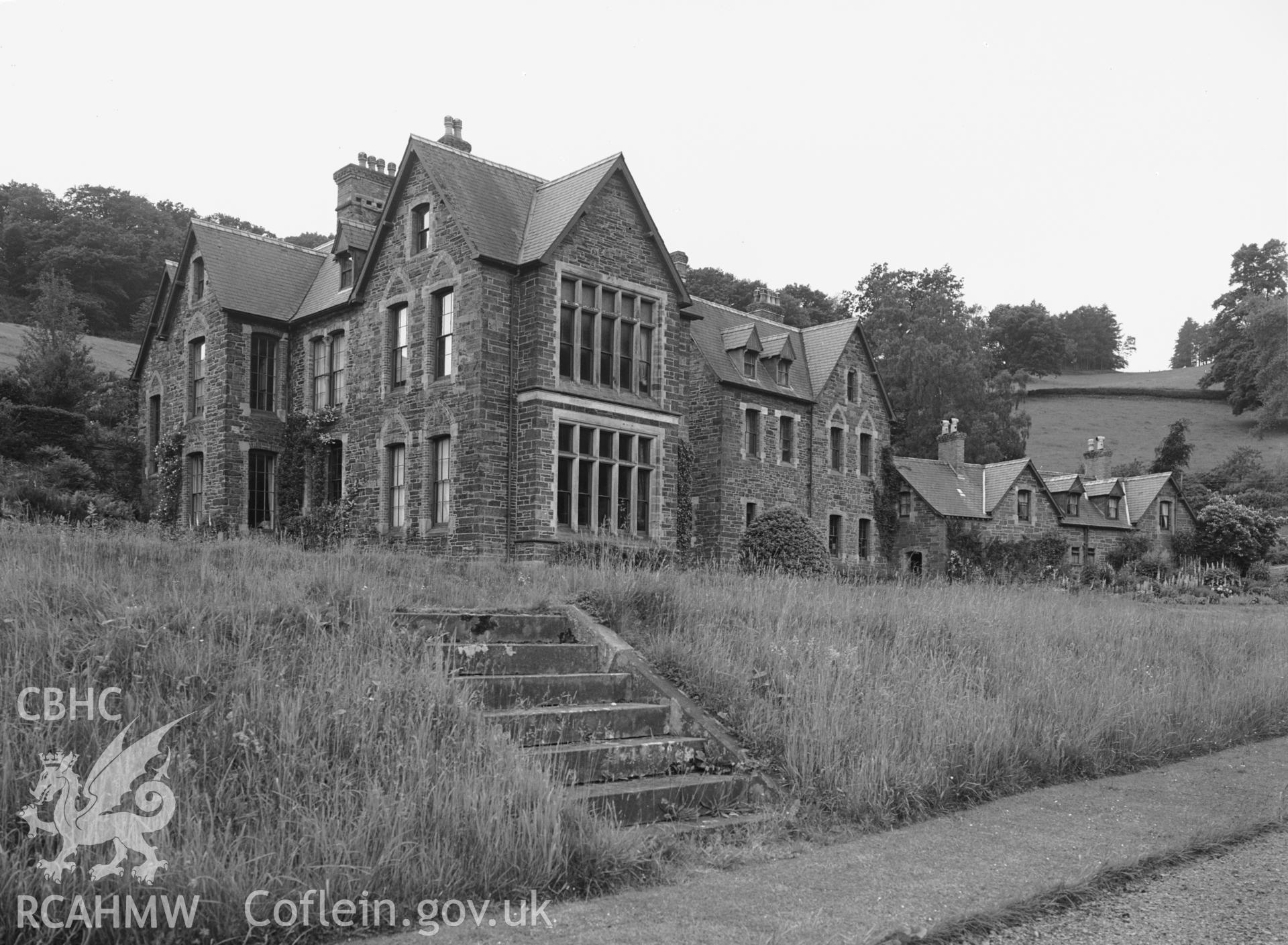One black and white photograph of Vivod, Llangollen. Negative held.