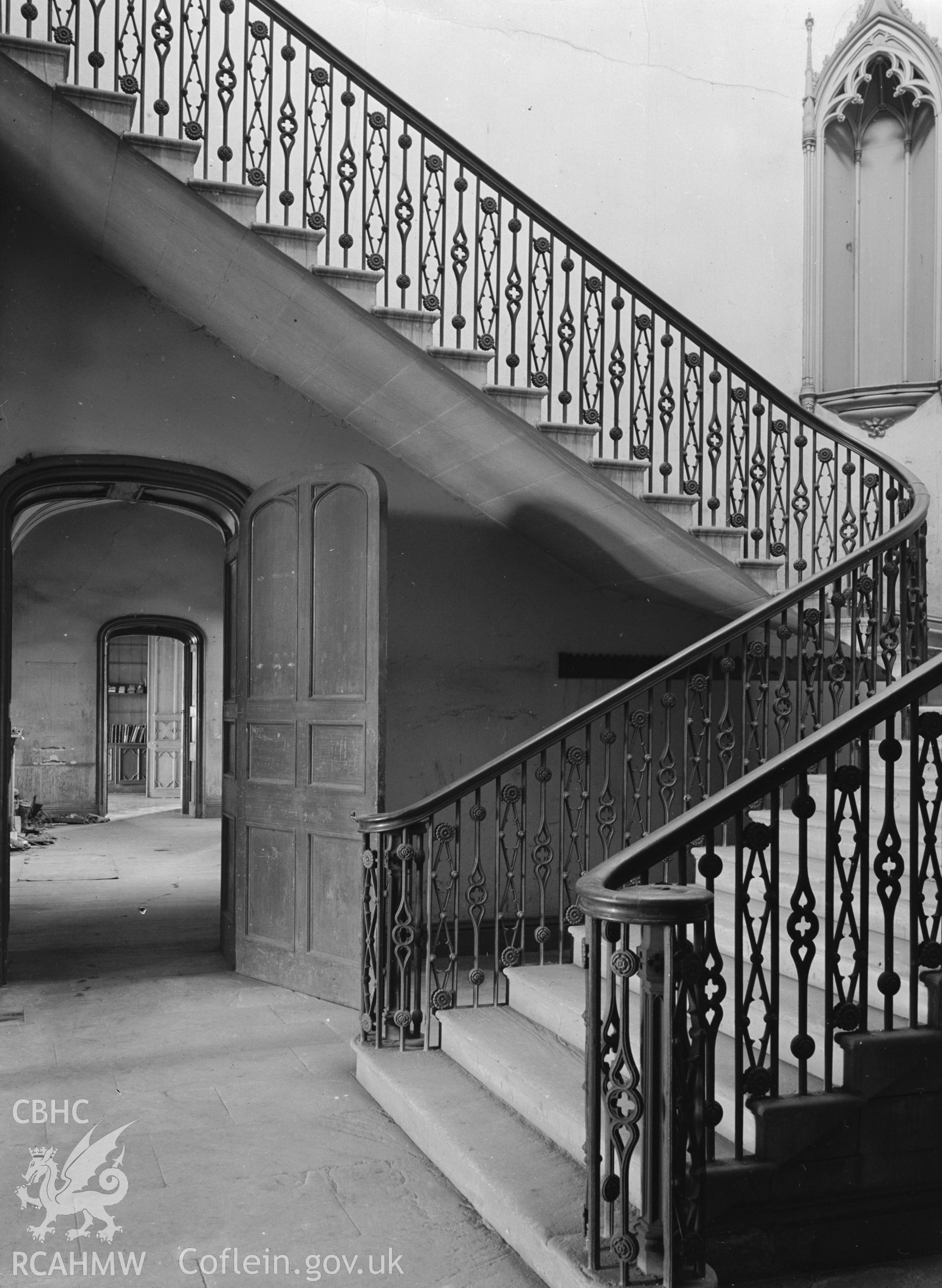 Interior view showing the main staircase